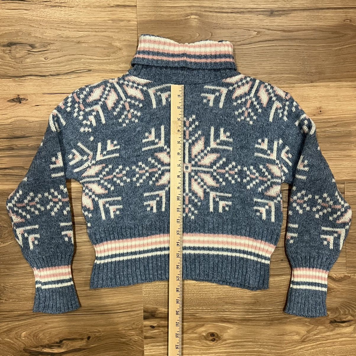 Other Vintage Womens Light Blue Pink Snowflake Sweater Large Size L / US 10 / IT 46 - 7 Thumbnail