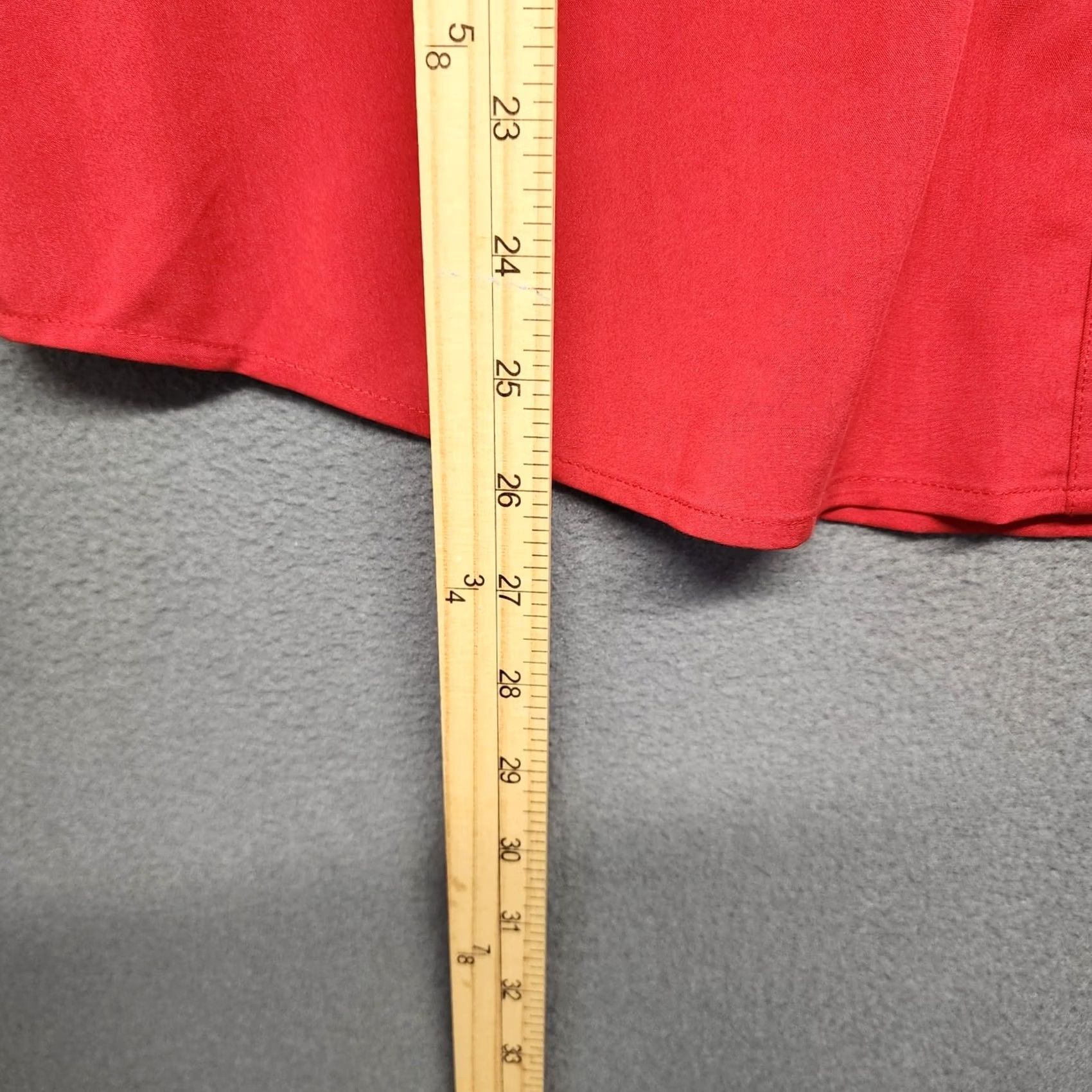 Vintage Chicos Top Womens Large Red Long Sleeve Button-Up Office Career Shirt, Button Size L / US 10 / IT 46 - 5 Thumbnail