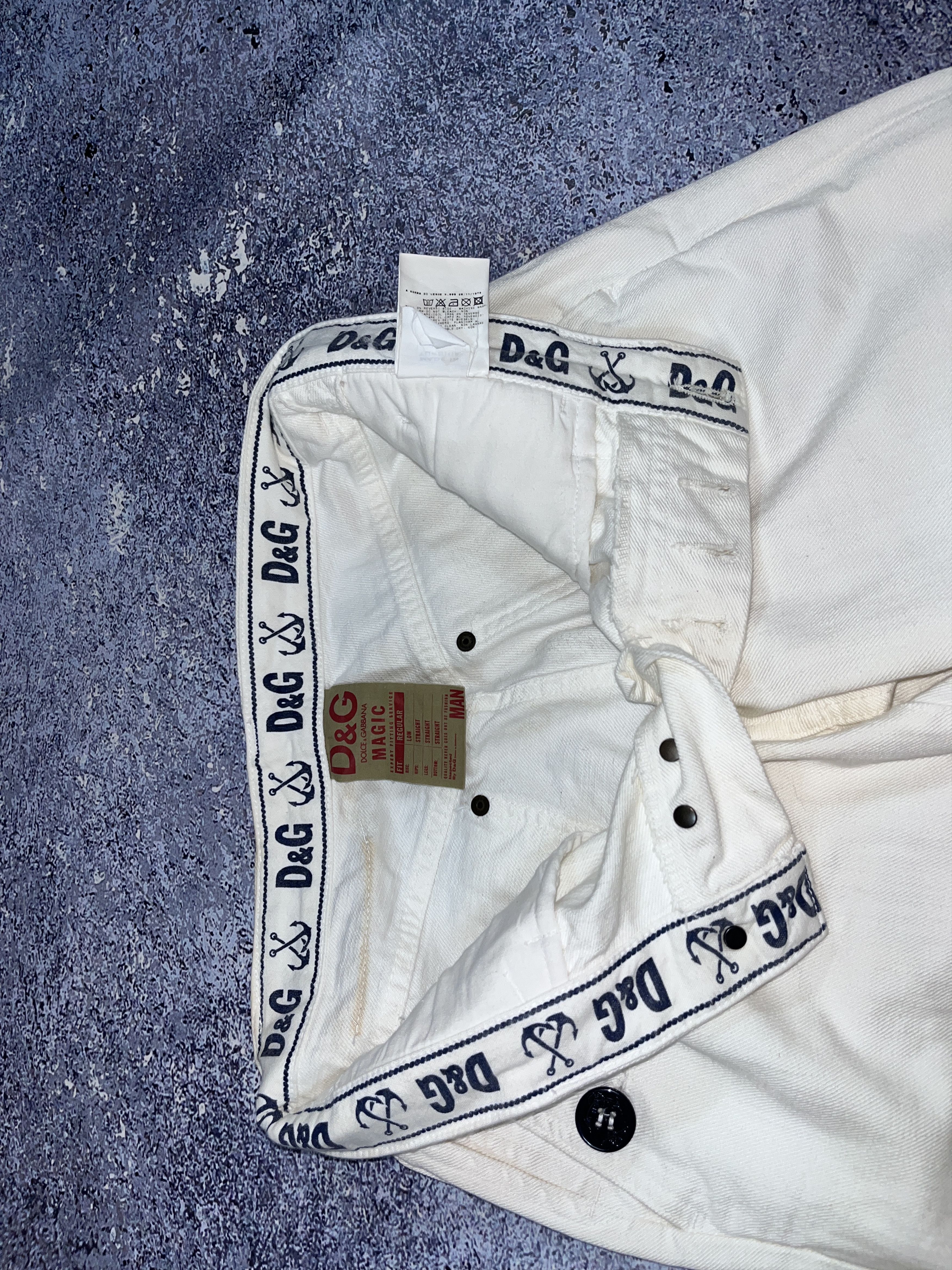 Dolce & Gabbana D&G Dolce Gabbana White Denim Pants Jeans Mariners Marine Size US 29 - 10 Thumbnail
