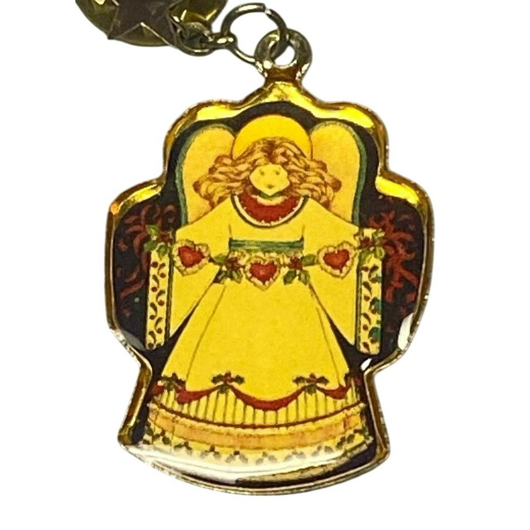 Other Vintage Enamel Angel Charm Dangle Pin Brooch Silver-Tone Sta Size ONE SIZE - 3 Thumbnail