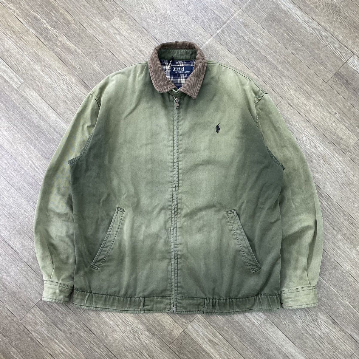 Sun Faded💥 True Vintage Polo Ralph Lauren Plaid Work Jacket