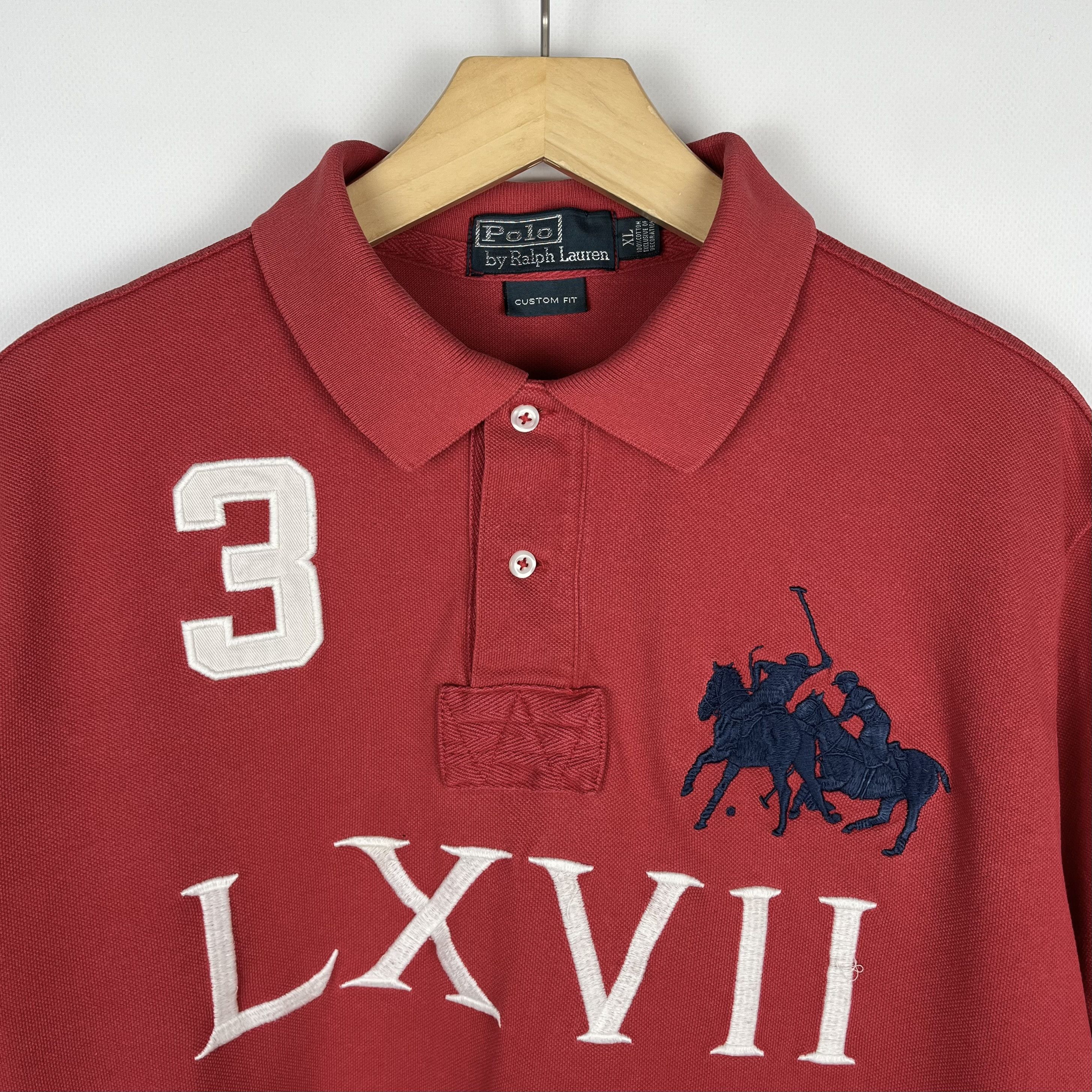 Polo Ralph Lauren Vintage Polo Ralph Lauren Big Logo LXVII Polo Shirt 00’s Size US L / EU 52-54 / 3 - 6 Thumbnail