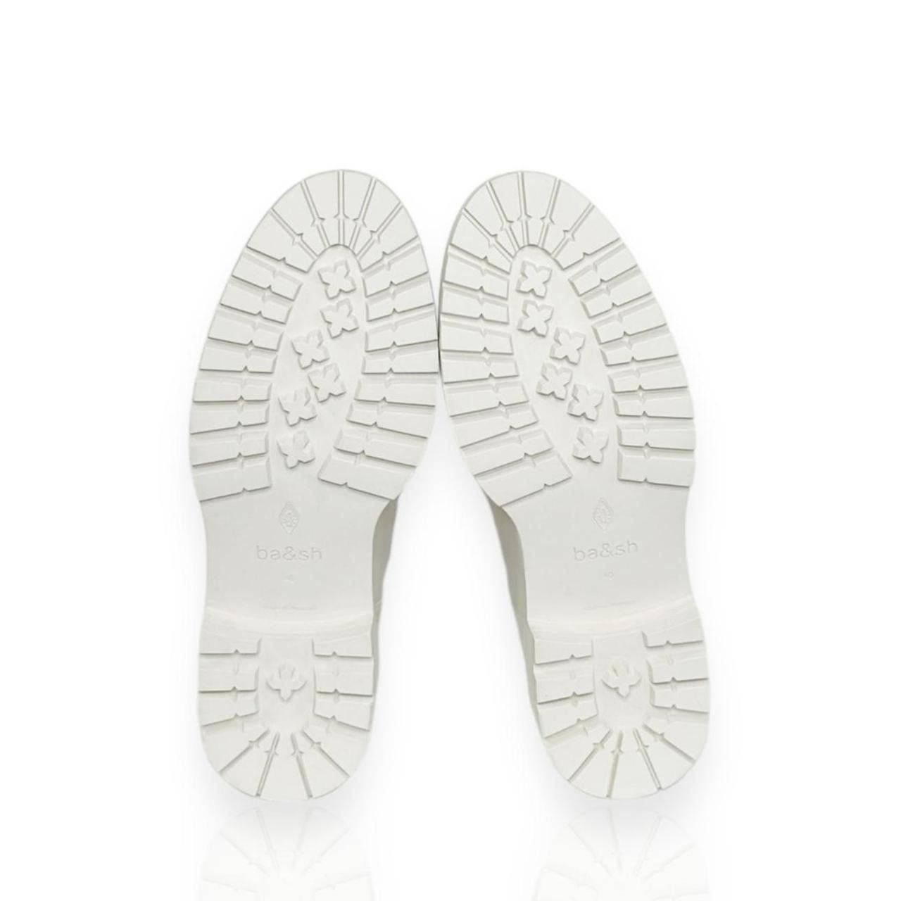 ba&sh BA&SH Navy Cighter Leather Ankle Boots, Off White, FR40/US9 Size US 9 / IT 39 - 6 Thumbnail
