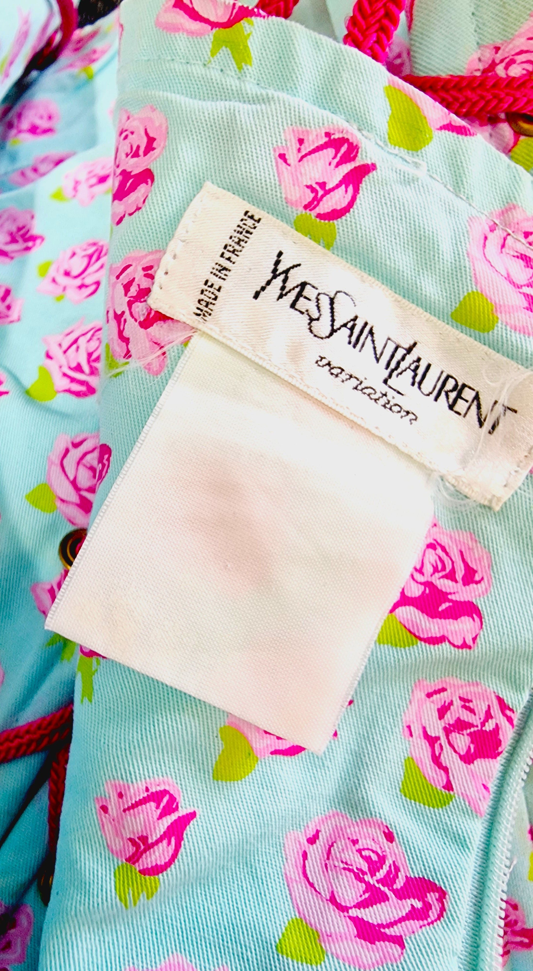 YSL Yves Saint Laurent Rose Corset Bustier Midi Mini Dress