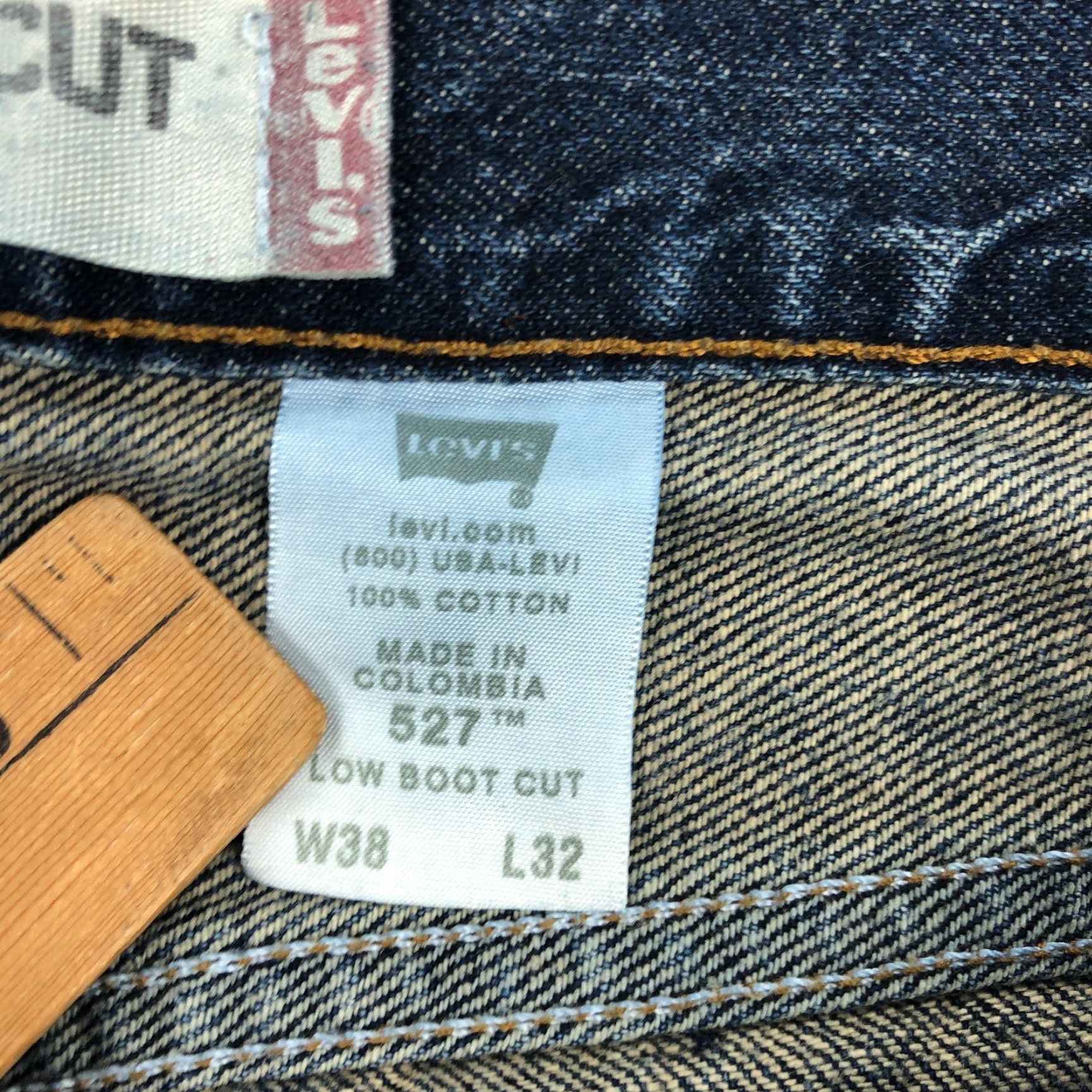 Levi's VINTAGE Levi's Jeans 527 Bootcut Denim 38x32 Blue Regular Mens Distressed Pockets 5-Pocket American Rancher Cotton Y2K Size US 38 / EU 54 - 4 Thumbnail