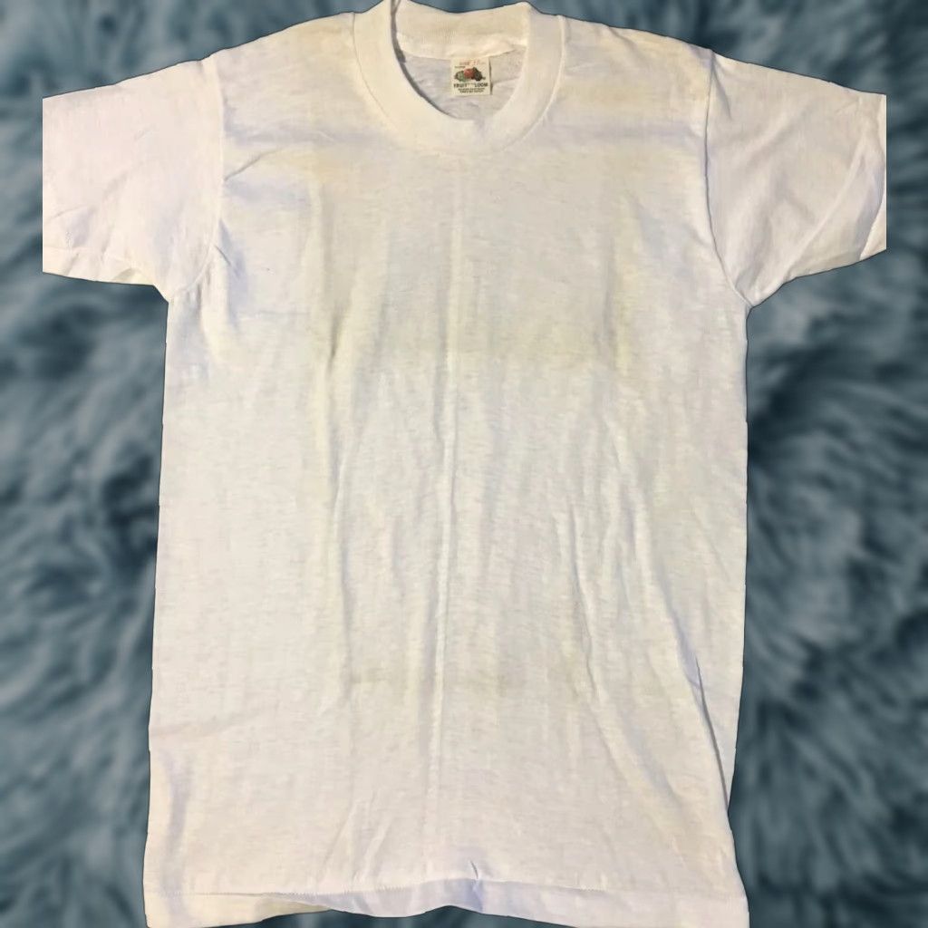 Fruit Of The Loom VINTAGE Fruit of the Loom Shirt 60s 16 White Basic Tee Short Sleeve USA Single Stitch 100% Cotton Punk Biker 90s Mens Size US L / EU 52-54 / 3 - 1 Thumbnail