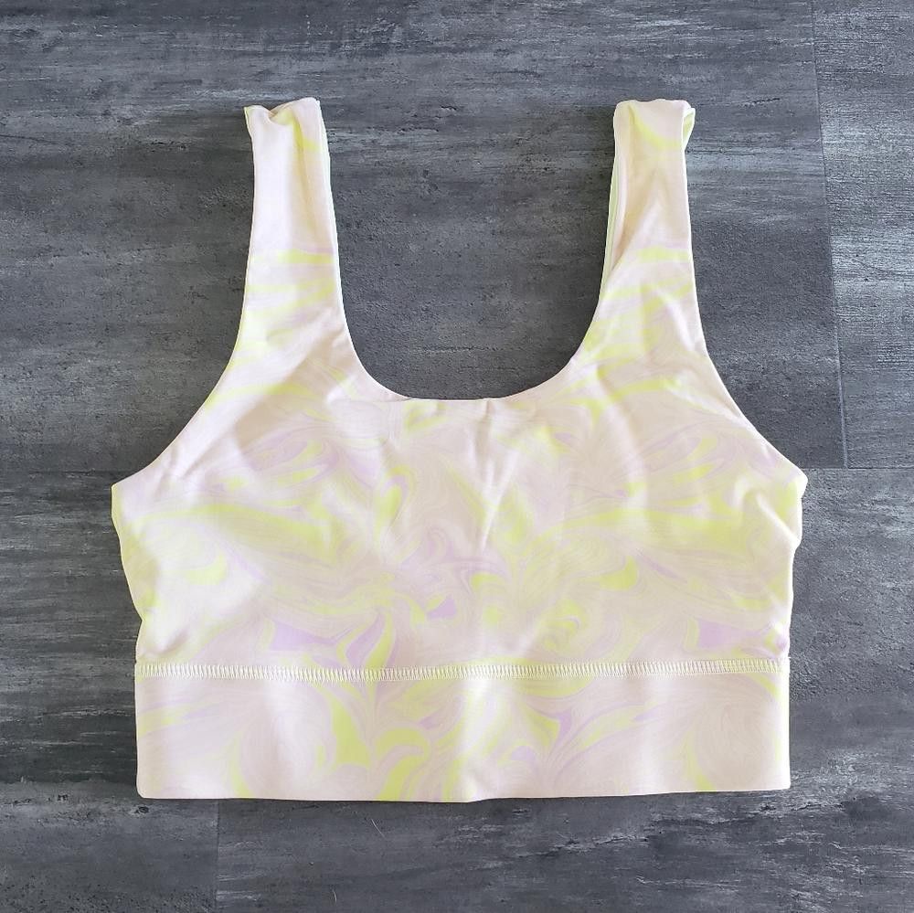 Fabletics Yellow Harlow Reversible Midi Sport Bra Size ONE SIZE - 1 Thumbnail
