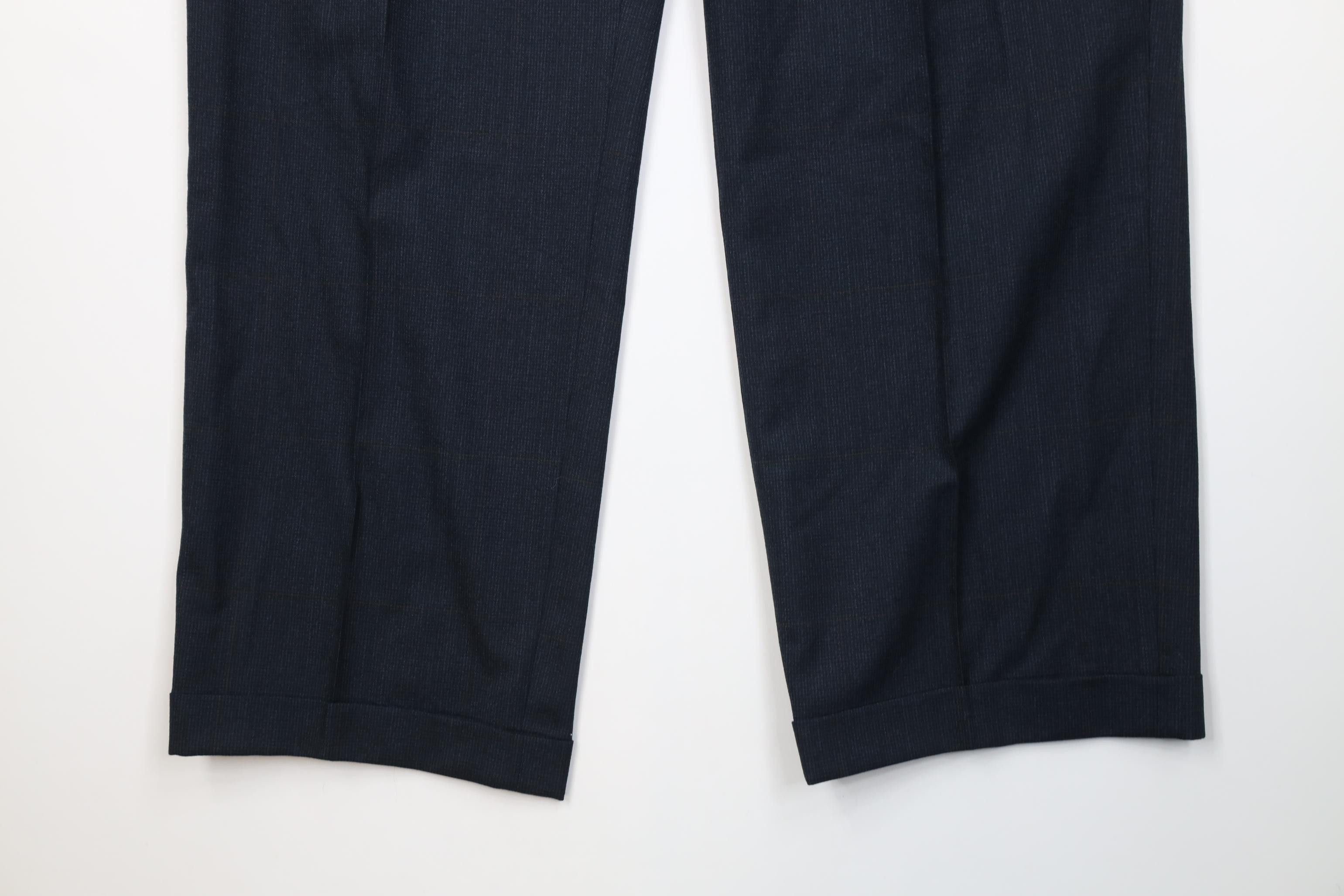 Vintage Vintage 70s Streetwear Knit Wide Leg Chino Pants Plaid USA Size US 38 / EU 54 - 4 Thumbnail