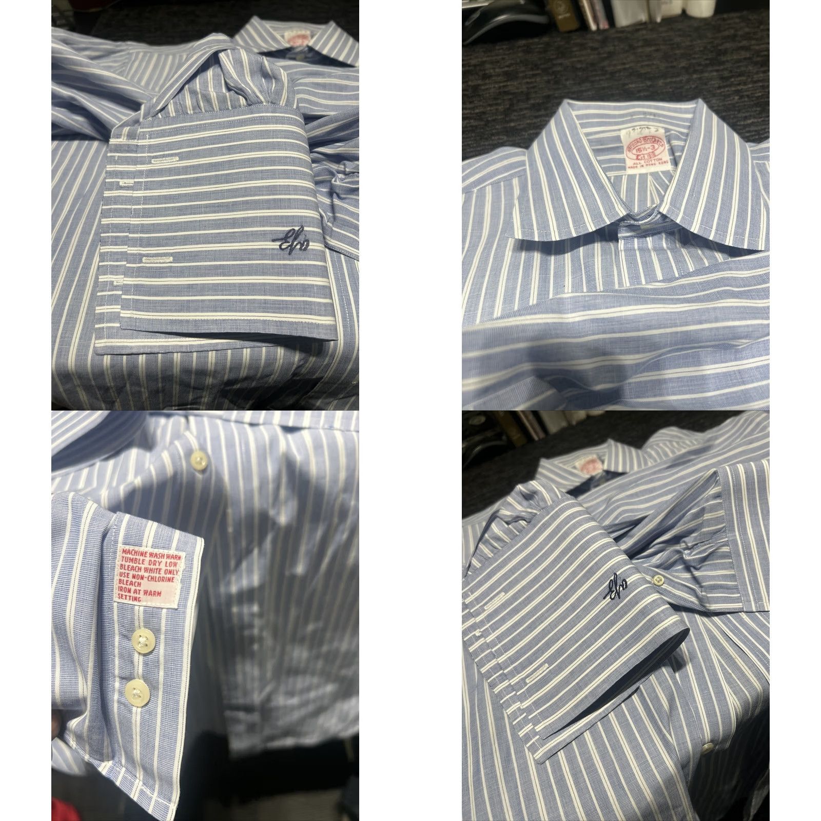 Brooks Brothers VINTAGE Brooks Brothers Shirt Mens Collared Button-Up 100% Cotton White Red 16 1/2-36 Long Sleeve XS? Size US L / EU 52-54 / 3 - 8 Thumbnail