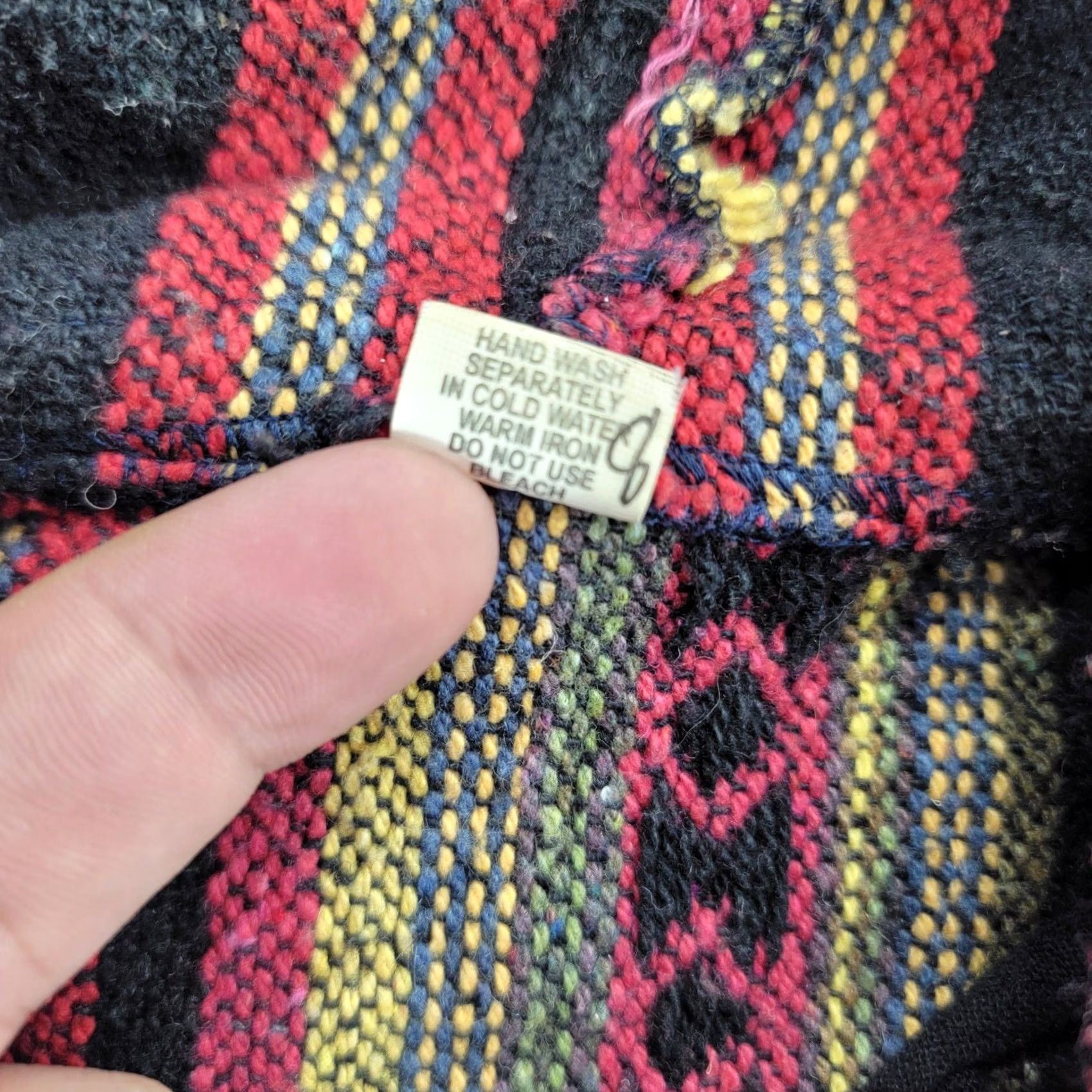 Vintage VINTAGE Mens Baja Hoodie Pullover 100% Cotton Made in Nepal Striped Toggle Button Large Size US L / EU 52-54 / 3 - 4 Thumbnail