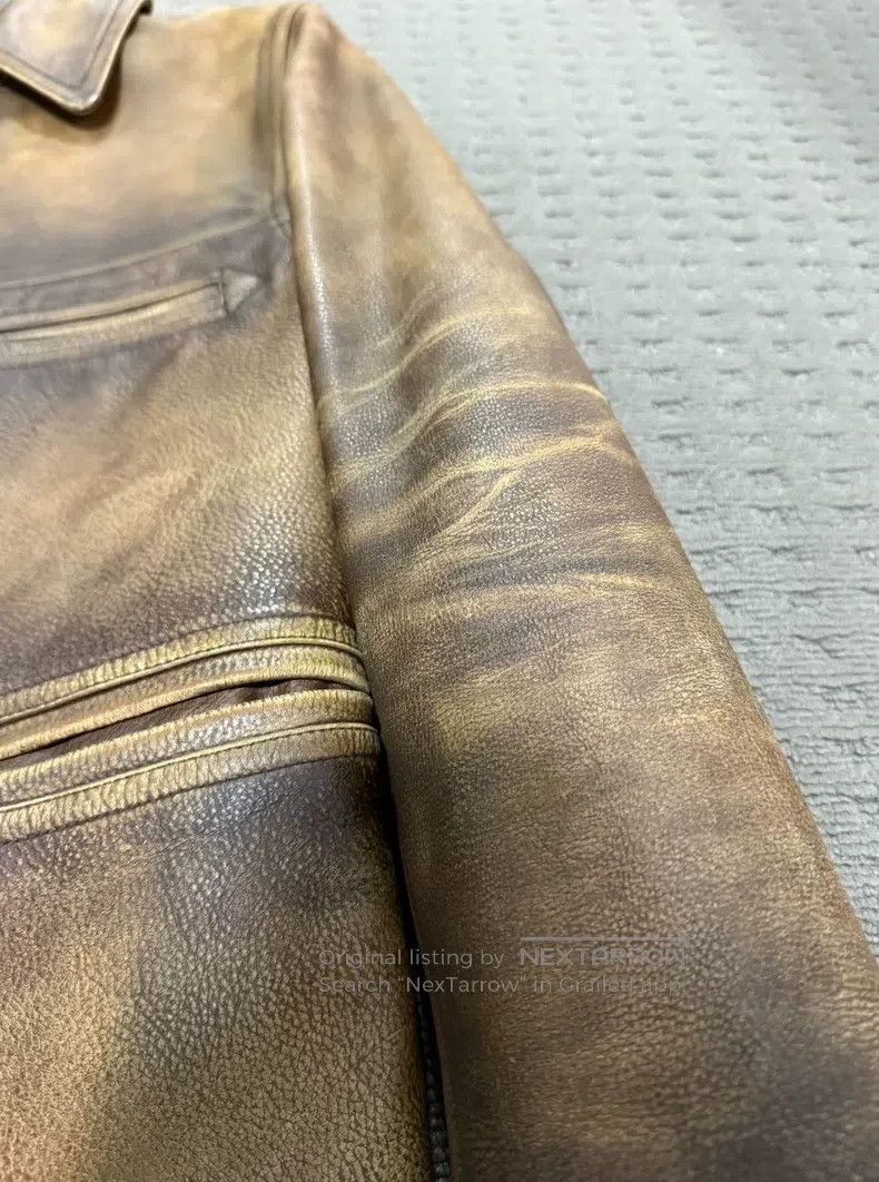 RRL Ralph Lauren RRL Ralph Lauren Sunset Yellow Sluice Officer Leather Robe Size US S / EU 44-46 / 1 - 7 Thumbnail