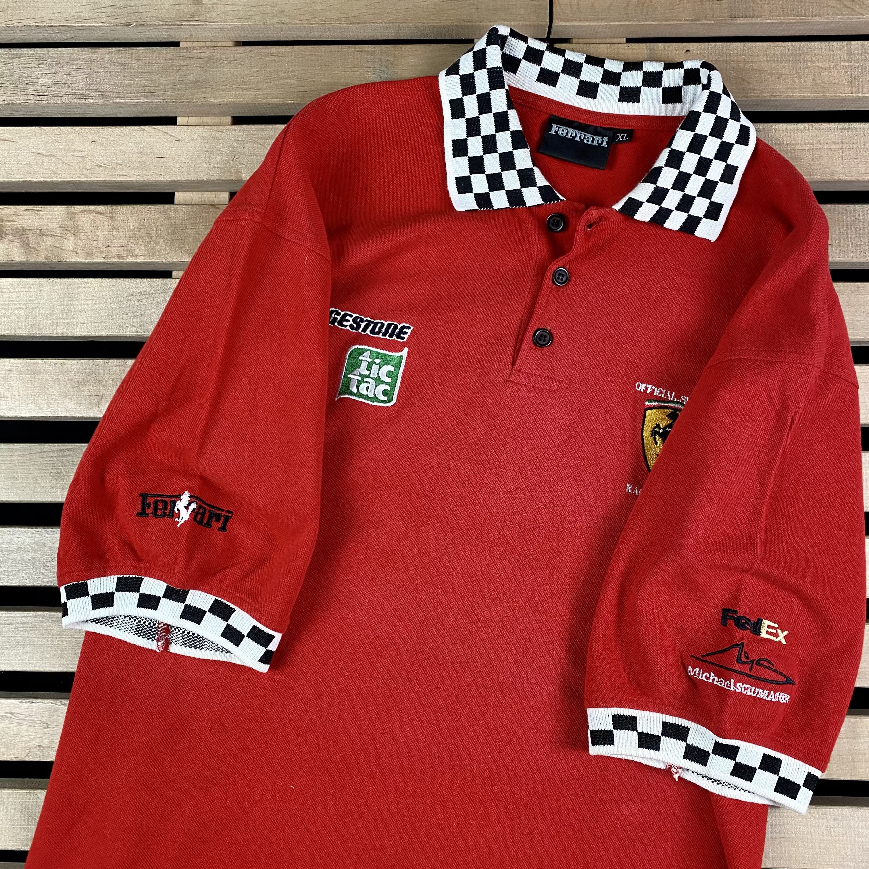 Ferrari × Vintage Mens Polo T Shirt Ferrari Size XL Bridgestone Size US XL / EU 56 / 4 - 7 Thumbnail