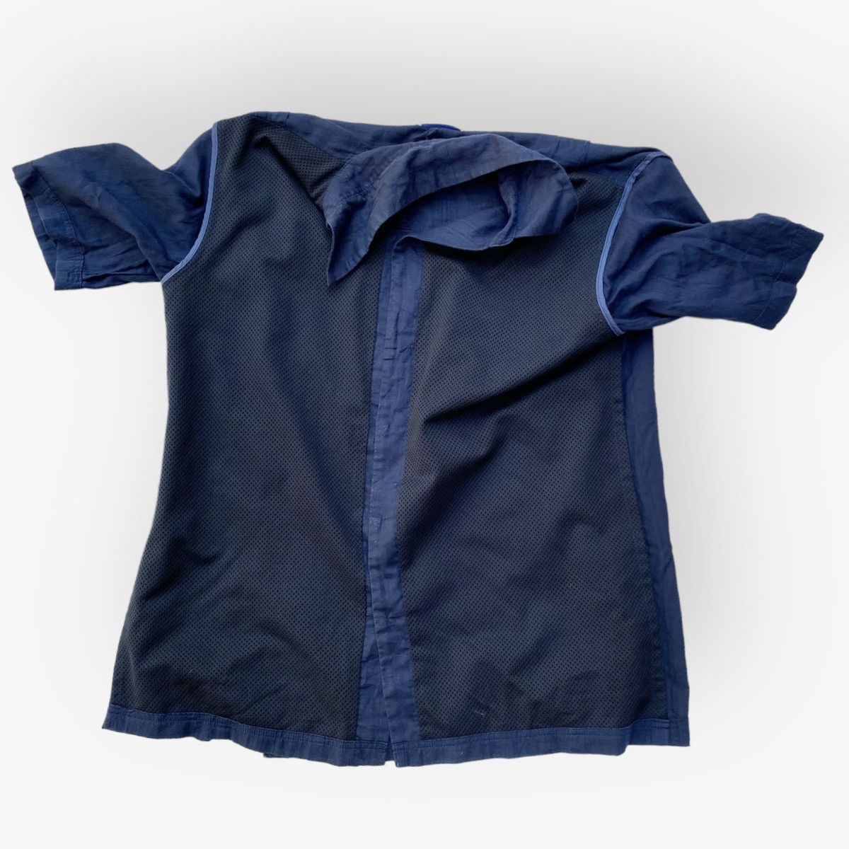 Number (N)ine Vintage 90’s N(N) Open Collar Black Stripe Shirt Size US M / EU 48-50 / 2 - 8 Thumbnail
