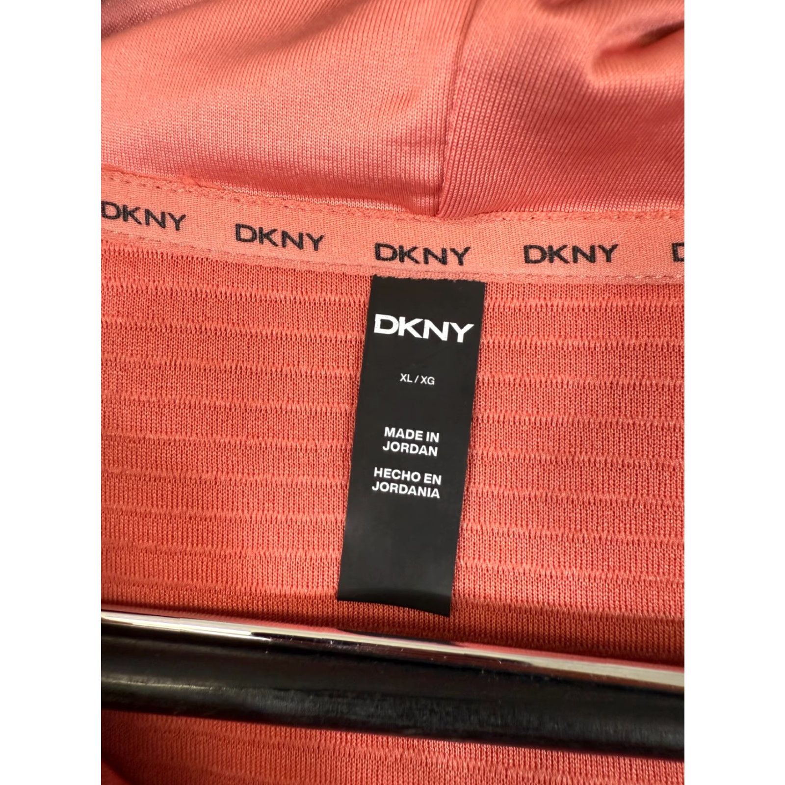 DKNY DKNY Hoodie Womens XL Full Zip Outdoor NWT Pink Rose Ribbed Long Sleeve Bag? Size XL / US 12-14 / IT 48-50 - 6 Thumbnail