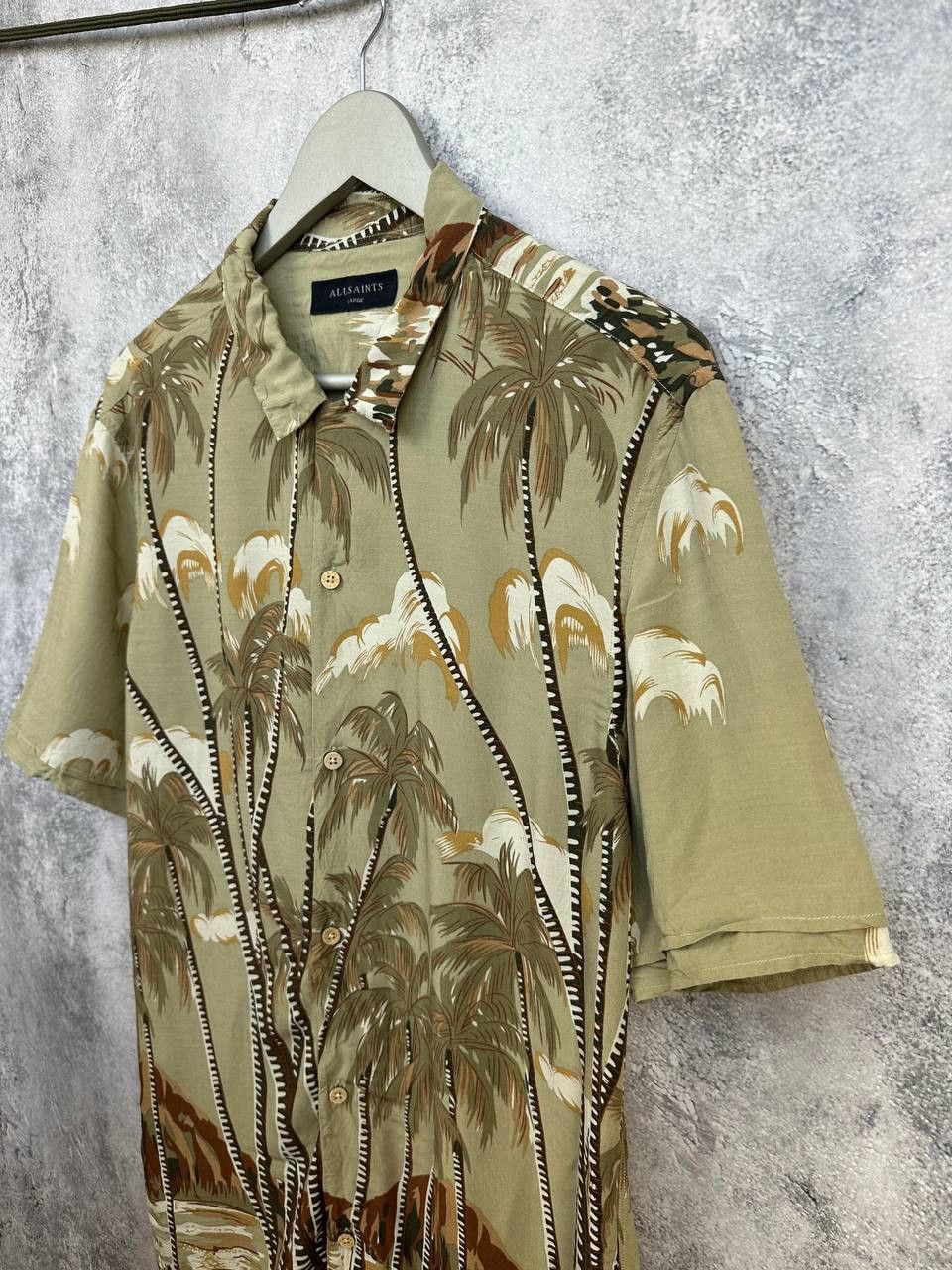 Allsaints AllSaints Nalu Tropical Hawaiian Palm Shirt SS Viscose Size US L / EU 52-54 / 3 - 5 Thumbnail