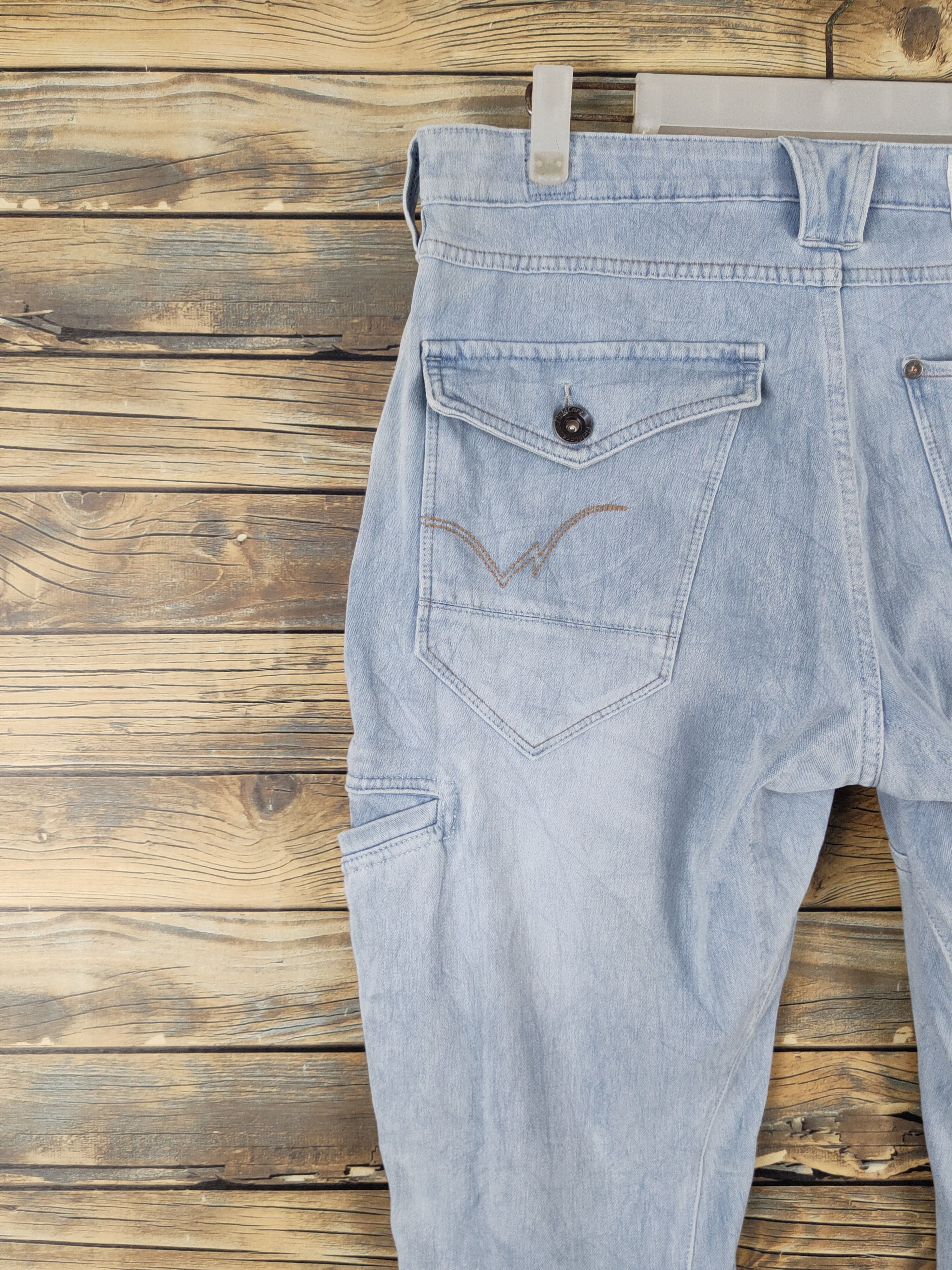 Japanese Brand FieldCore japan Distressed Ripped Soft denim Jeans #W1978 Size US 34 / EU 50 - 8 Thumbnail
