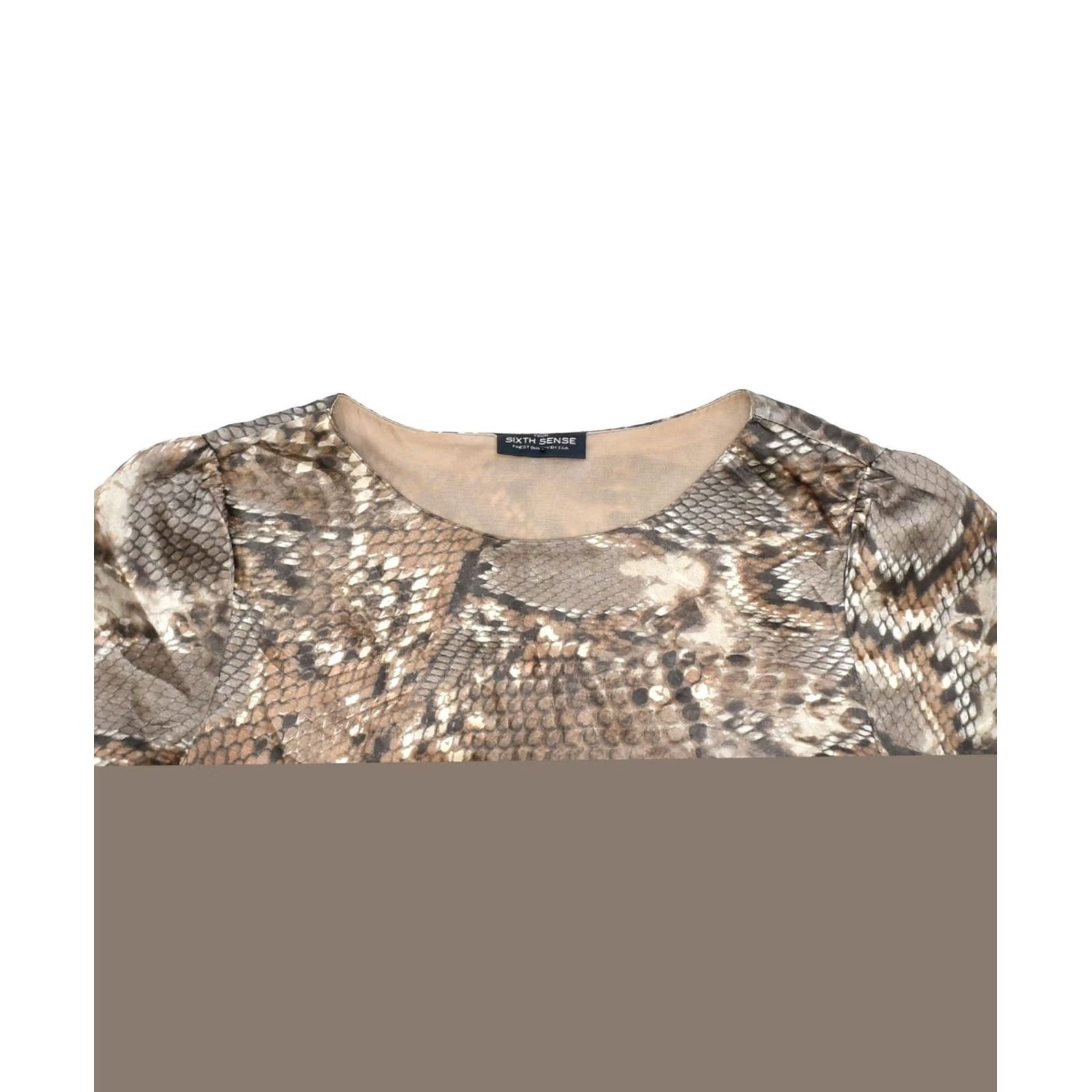 Vintage VINTAGE YOUR SIXTH SENSE Womens Dress UK 12 Medium Brown Animal Print A-Line Size M / US 6-8 / IT 42-44 - 3 Thumbnail