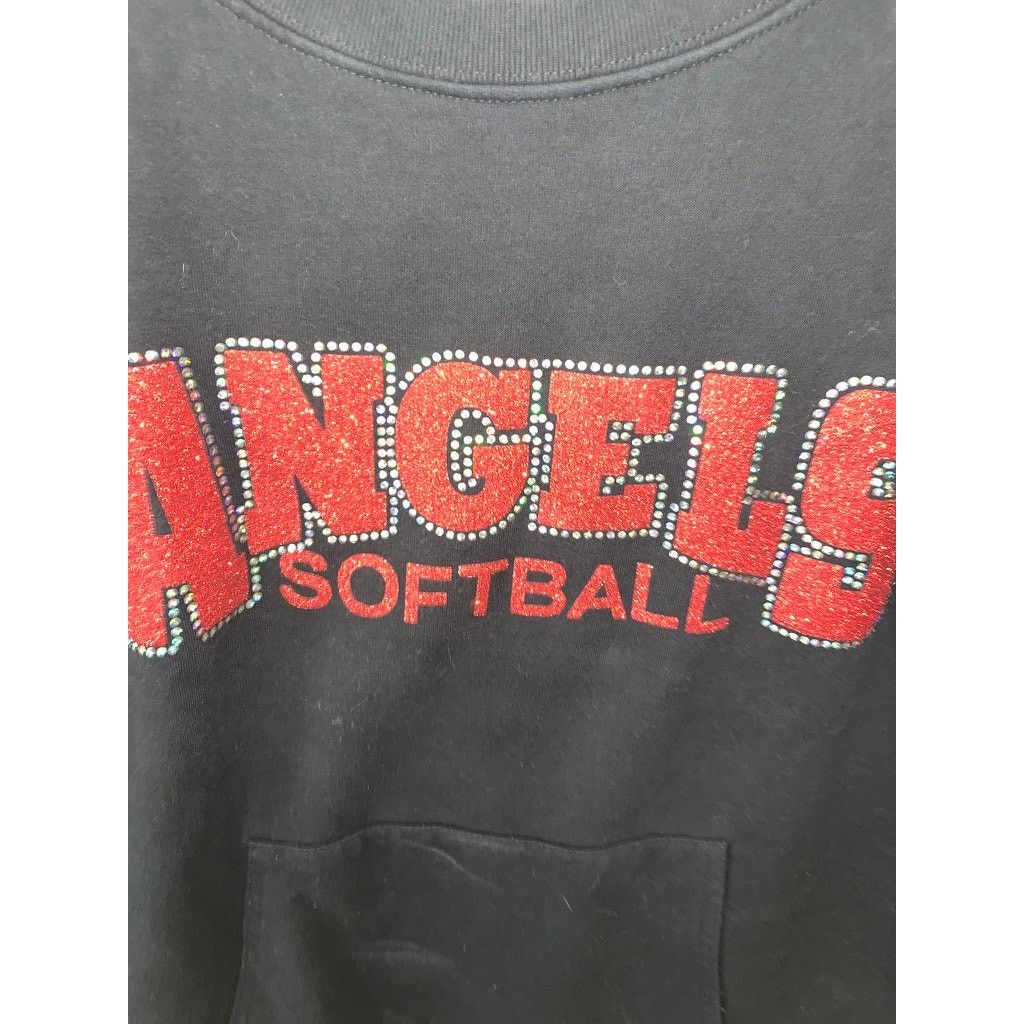 The Unbranded Brand Angels Softball Women's Medium Black Graphic Sweatshirt Size M / US 6-8 / IT 42-44 - 2 Thumbnail