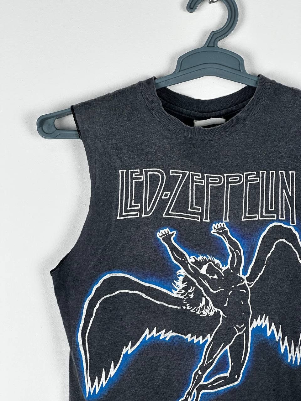 Band Tees Vintage 1984 Faded Led Zeppelin Single Stitch Blue Gem Tee Size US S / EU 44-46 / 1 - 2 Thumbnail