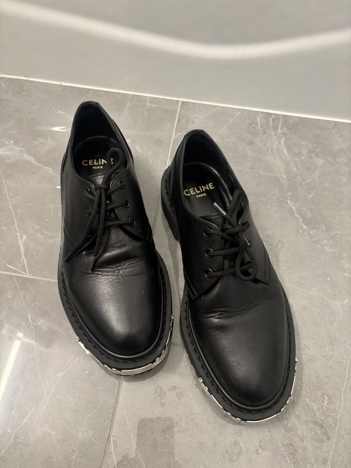 Celine Celine Leather Derby (size 41) Size US 8.5 / EU 41-42 - 1 Thumbnail