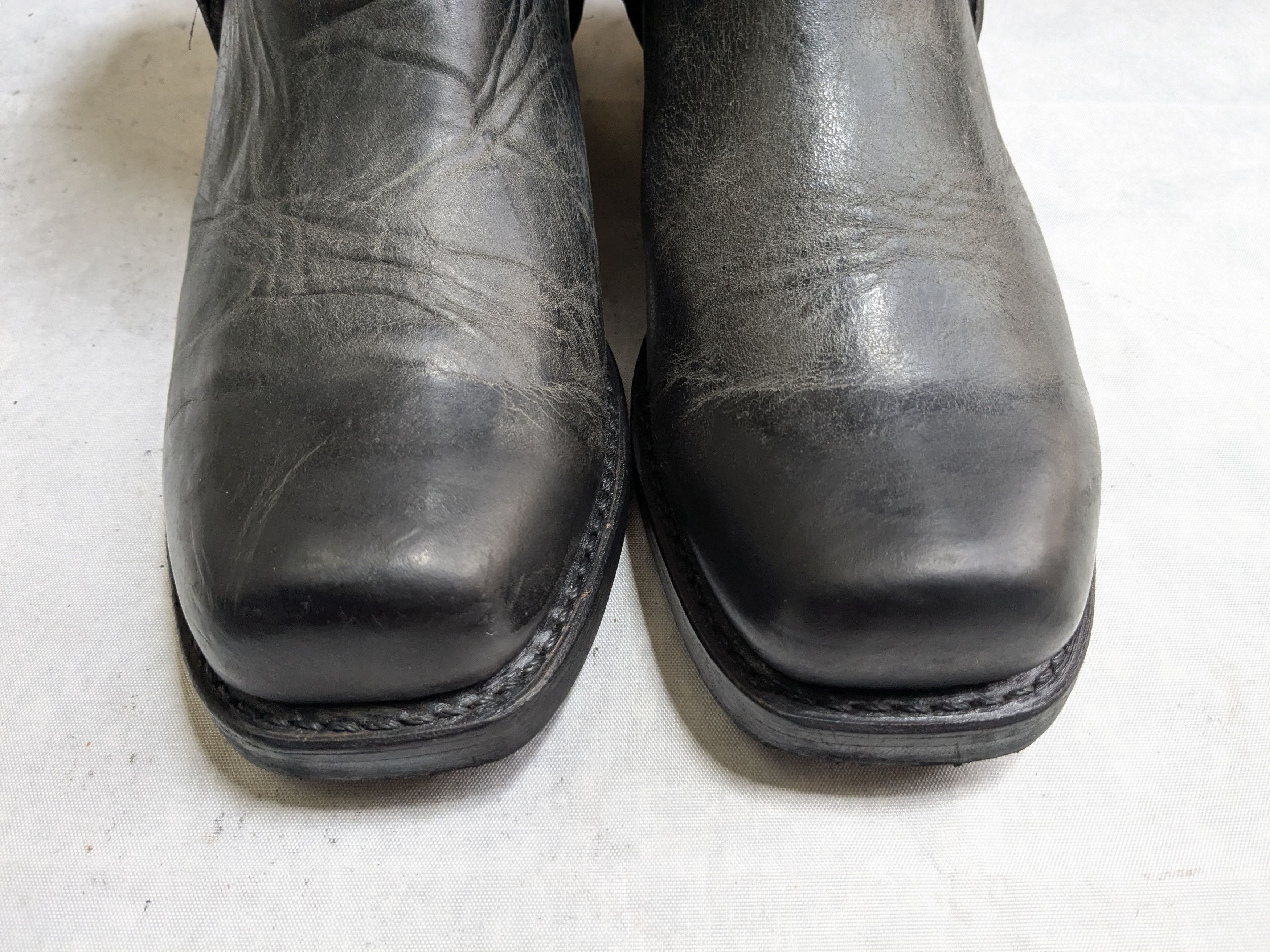 Frye Frye Harness Boots Black Leather 9 M Buckle Size US 9 / EU 42 - 3 Thumbnail