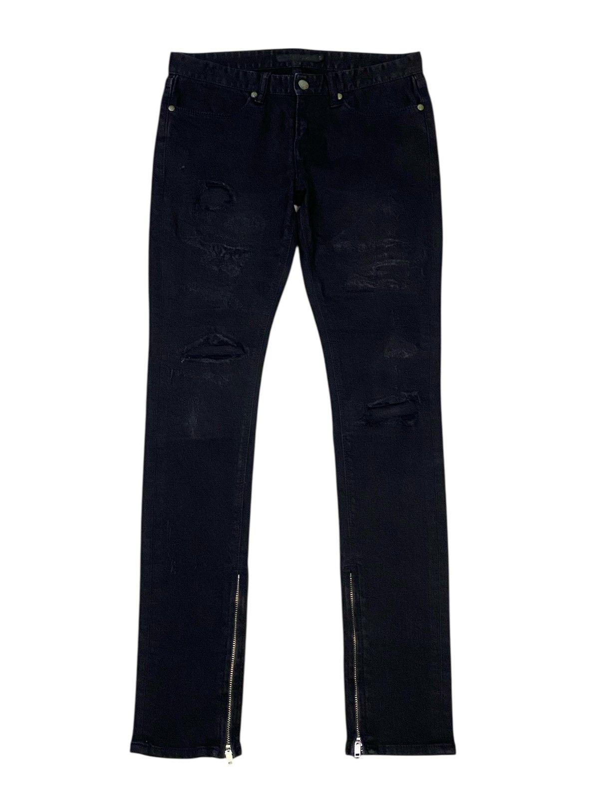 GOSTAR DE FUGA Fuga Skinny Distressed Ankle Zipper Stretchable Jeans Size 29" - 1 Thumbnail