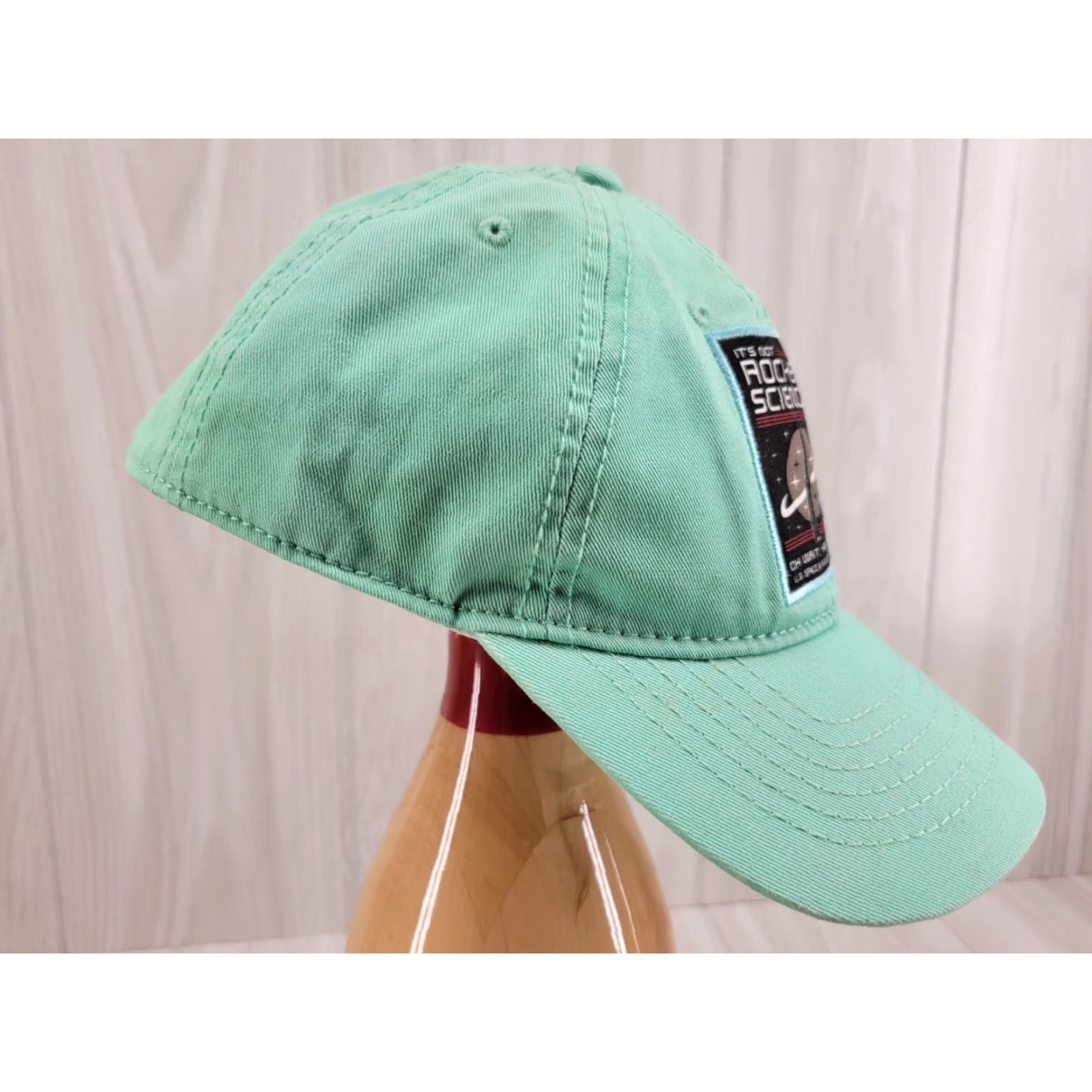 Vintage US Space And Rocket Center Rocket Science Baseball Cap Hat Teal Green Cap Adjust Adjustable Unisex Adults Space Logo Vintage No Size ONE SIZE - 5 Thumbnail