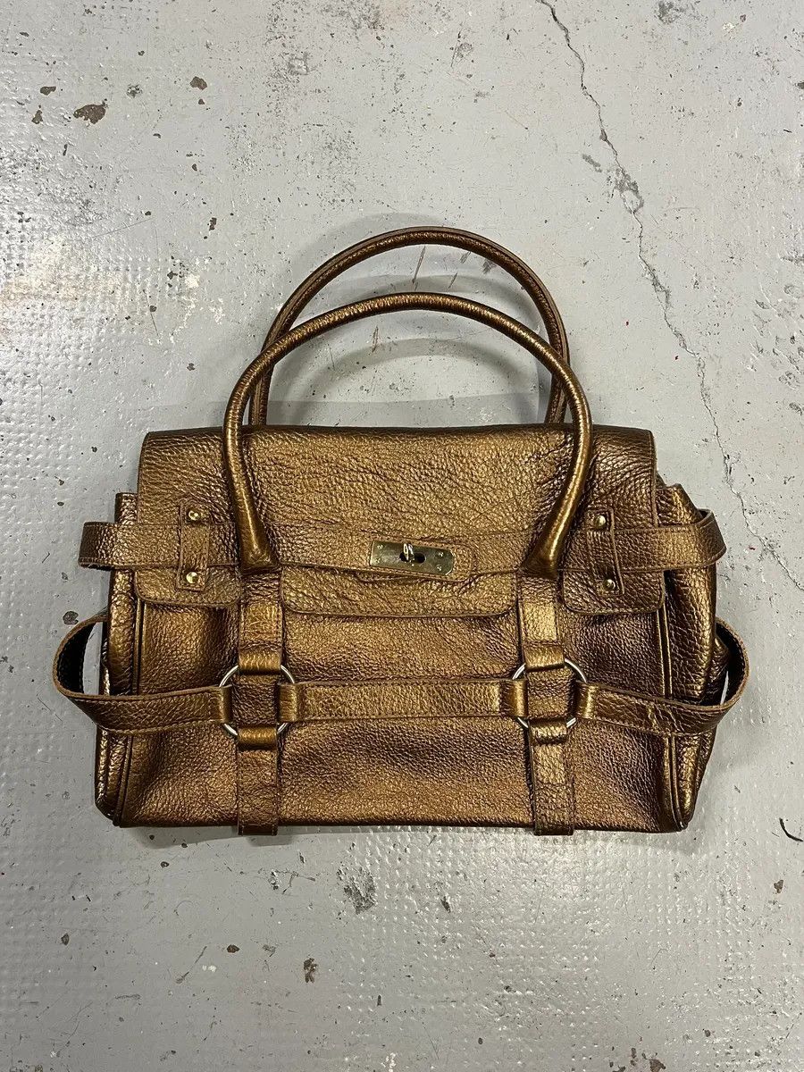 Vintage Massimo Rebecchi Strapes Bronze Gold Leather Bag Size ONE SIZE - 2 Thumbnail