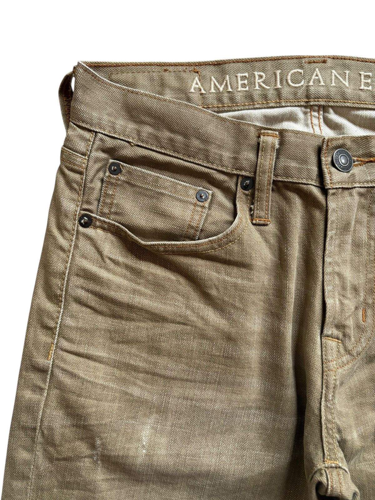 American Eagle Outfitters Vintage American Eagle Rusty Wash Distress Jean Shorts Jorts Size US 30 / EU 46 - 5 Thumbnail