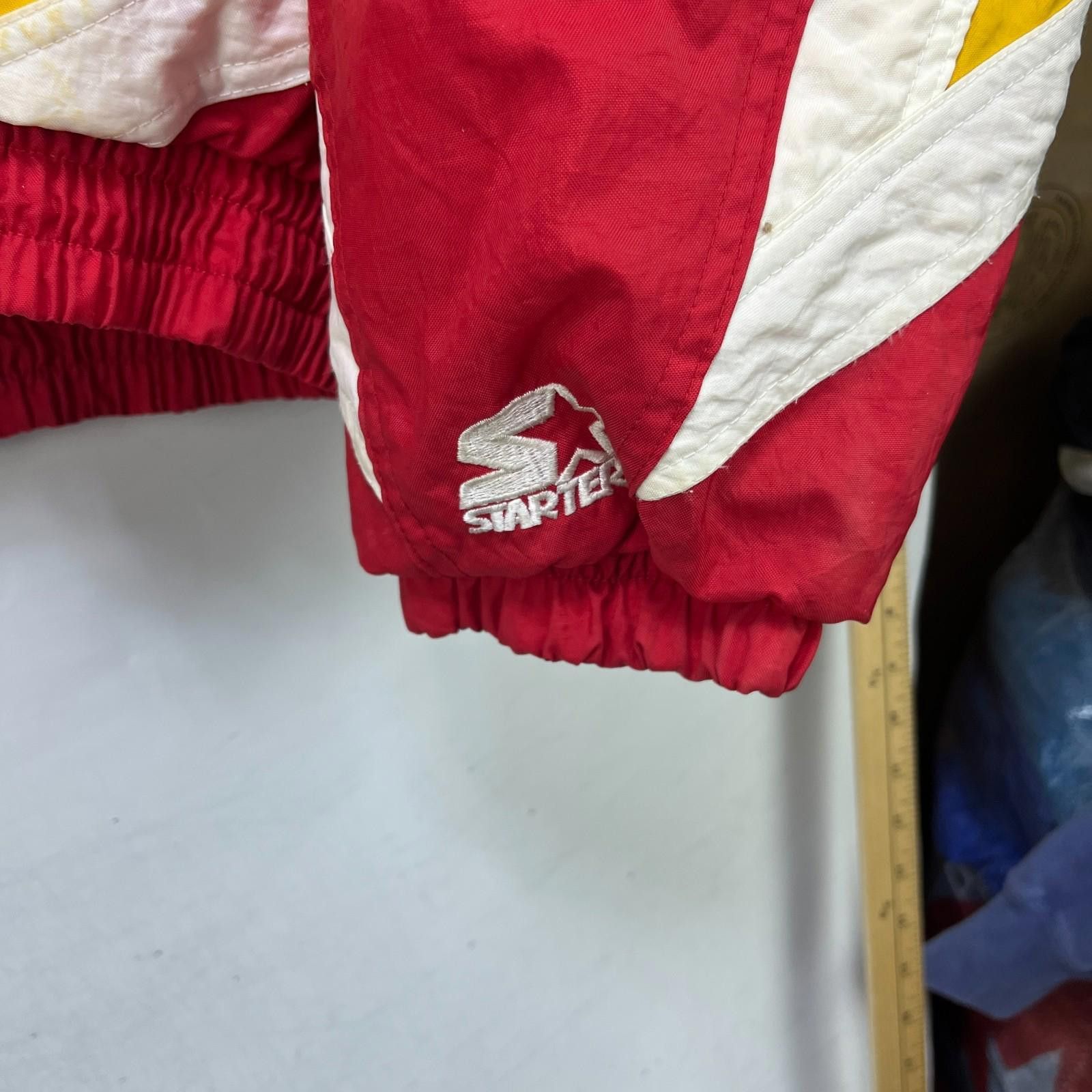 Starter Vintage 90s Starter Kansas City Chiefs NFL Puffer Jacket XL Size ONE SIZE - 6 Thumbnail