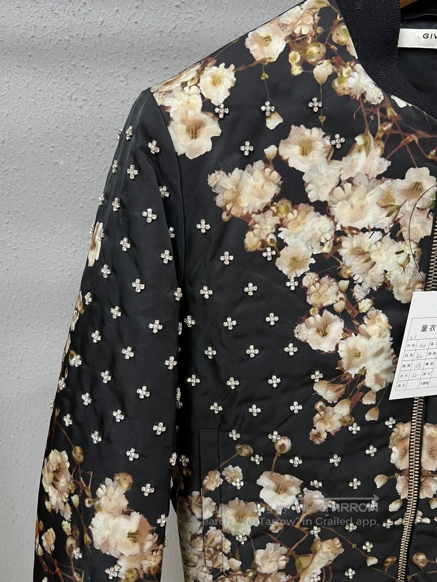 Givenchy Givenchy Crystal Embellished Baseball Jacket. Size XXS / US 00 / IT 34 - 3 Thumbnail