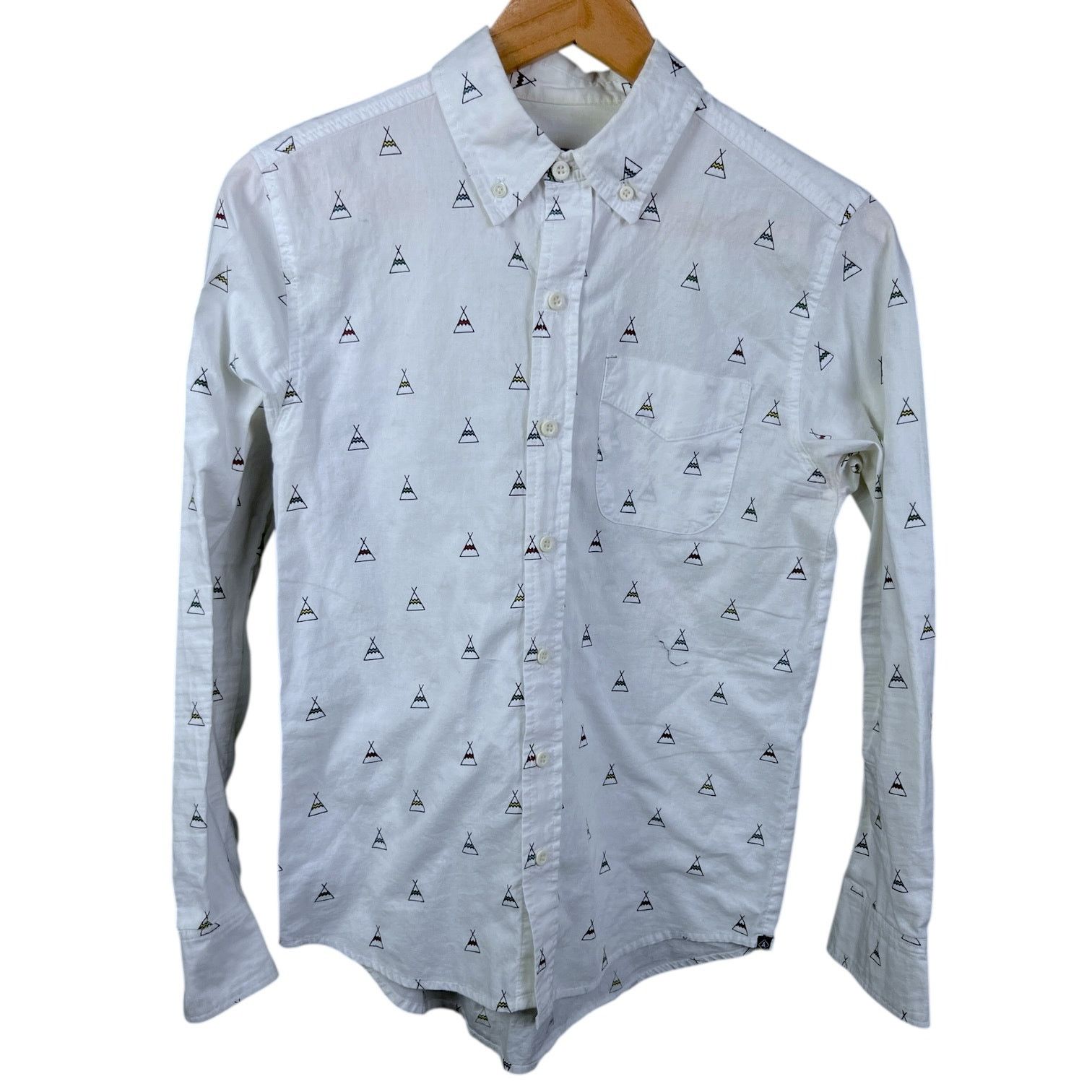 Altru Men's Altru Apparel Tipi Teepee White Button-Up Shirt - S Size US S / EU 44-46 / 1 - 1 Thumbnail