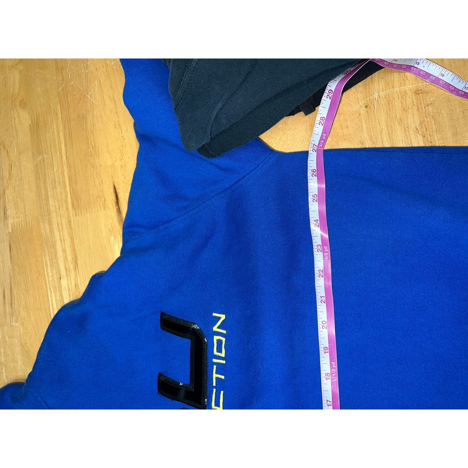 Vintage Fubu Sports Collection Hoodie Blue Pullover Cut Neck Y2K L Size US L / EU 52-54 / 3 - 9 Thumbnail