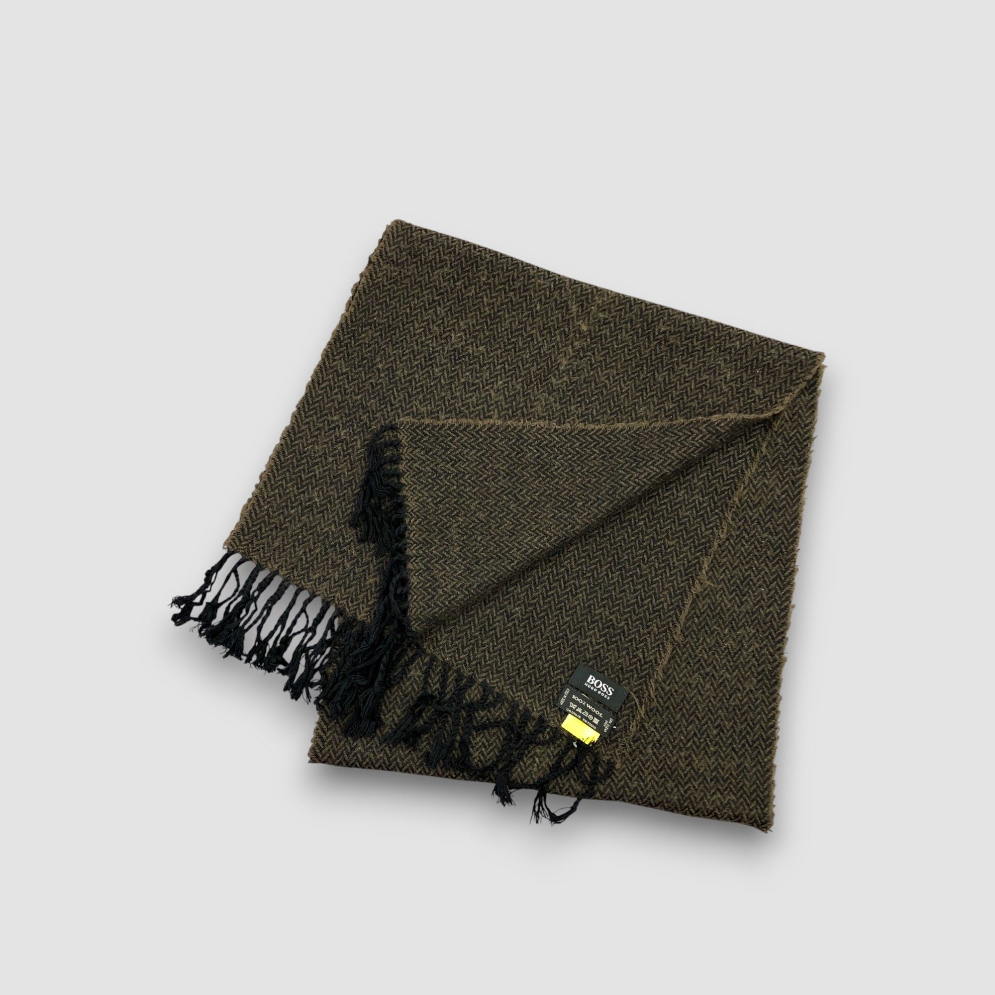 Hugo Boss Vintage Hugo Boss Scarf Muffler Wool Tweed Winter Scarves Size ONE SIZE - 3 Thumbnail
