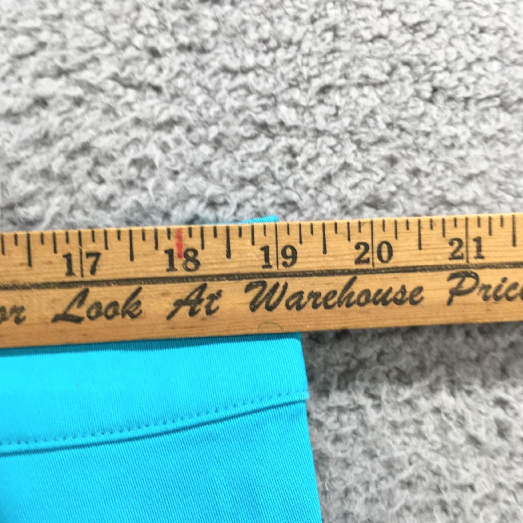 Vintage Monroe & Main Capris Pants Womens 16W Teal Blue Button Hem Mid Rise Zip Fly Capris, 16W, Blue, Womens Size 38" / US 16 / IT 52 - 5 Thumbnail
