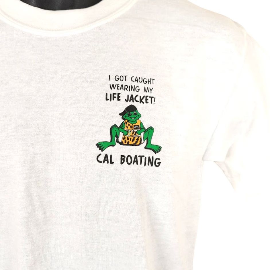 Alife VINTAGE Round Trip T-Shirt Mens XS White 90s Boating Frog Life Jacket Made In USA Size US XS / EU 42 / 0 - 3 Thumbnail