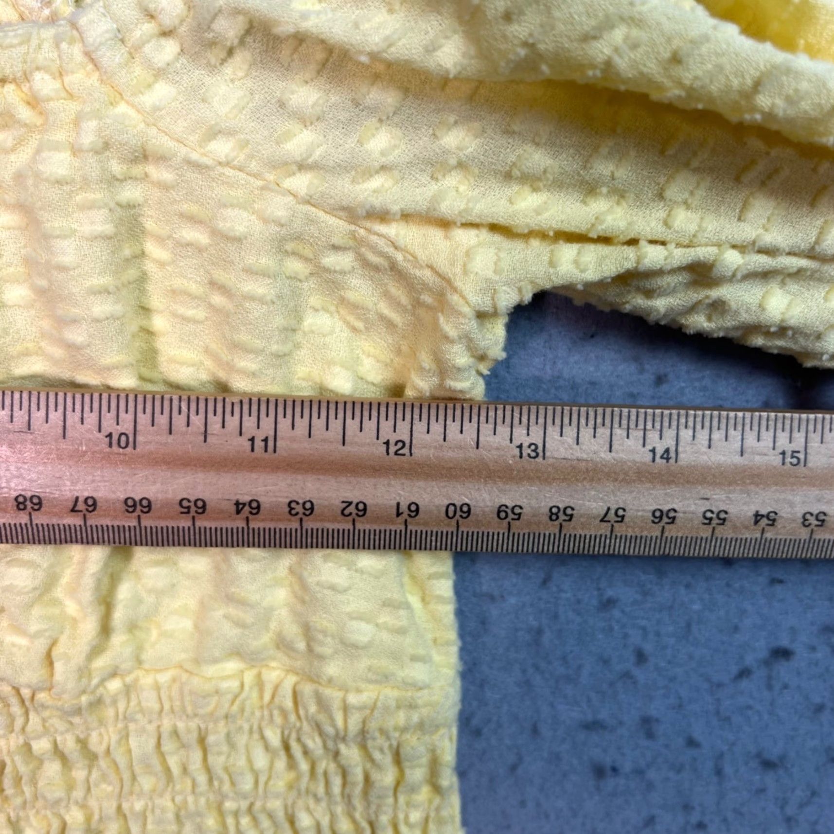Vintage VINTAGE ASOS Design Women’s Mini Dress Size 6 Off Shoulder Cotton Yellow 90s Size M / US 6-8 / IT 42-44 - 5 Thumbnail