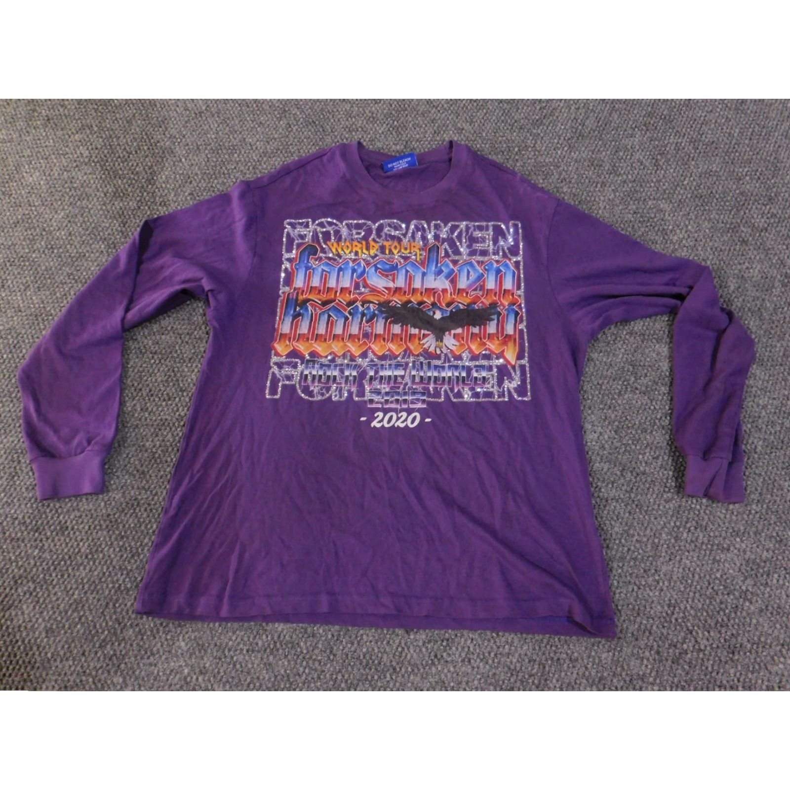 Harmony Forsaken Harmony Shirt Mens XL Purple World Tour 2020 Eagle Rhinestone Long Sleeve Shirt Size US XL / EU 56 / 4 - 2 Thumbnail