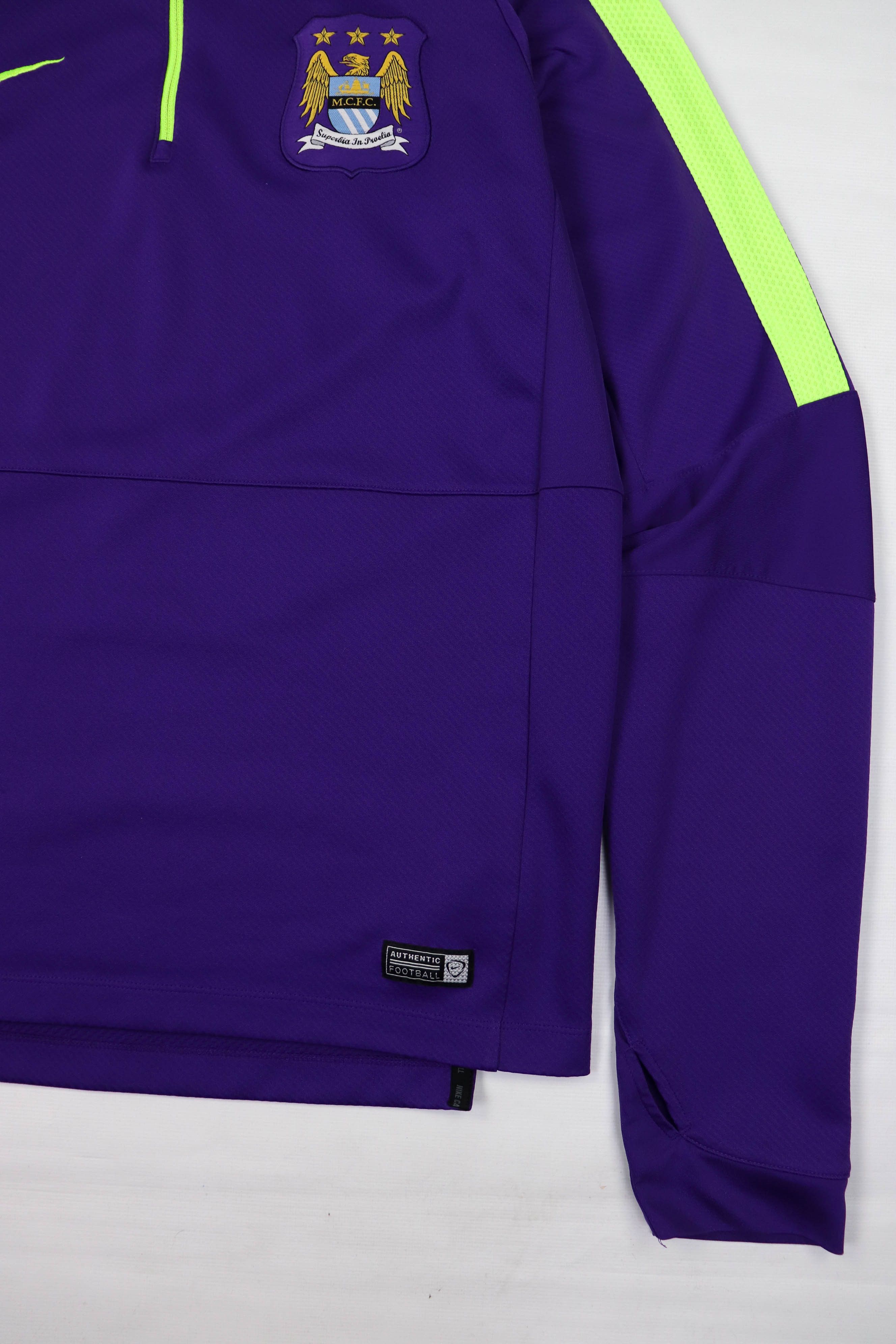 Nike Manchester City Nike MCFC Football Mock Neck Zip Long Sleeve Size US M / EU 48-50 / 2 - 5 Thumbnail