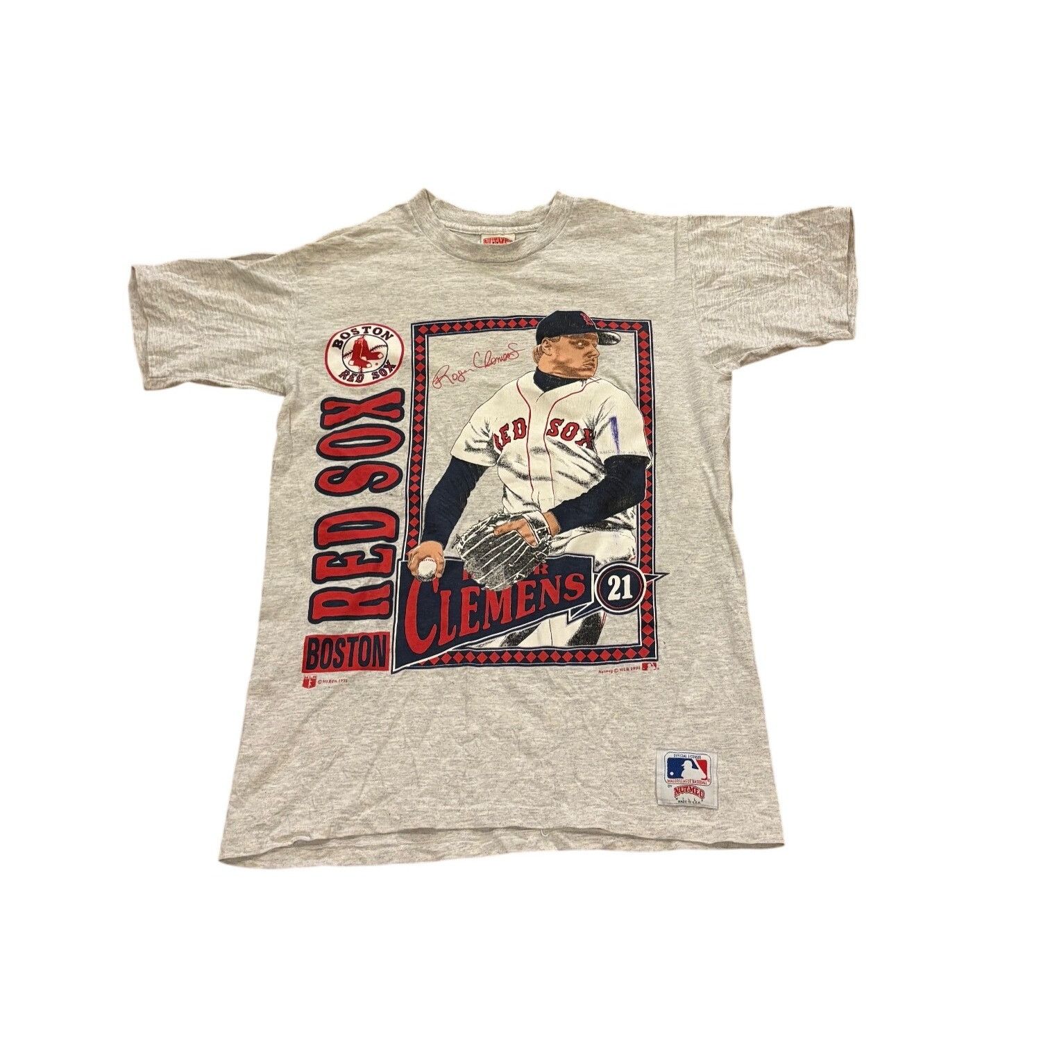 Nutmeg Vintage 1991 Nutmeg Boston Red Sox Roger Clemens Double Side Size US M / EU 48-50 / 2 - 1 Thumbnail