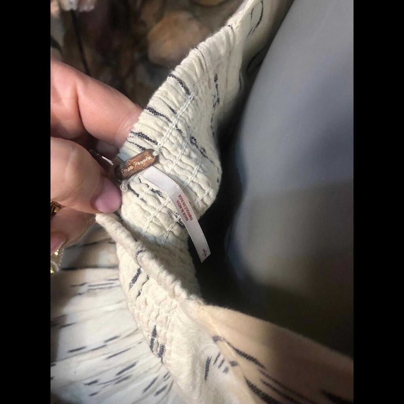 Free People linen dress Free people summer mid section cut out tie front Size S / US 4 / IT 40 - 7 Thumbnail