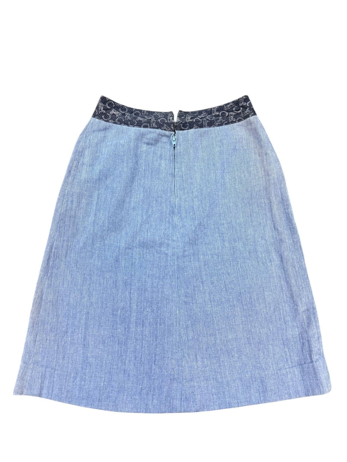 Celine RARE VINTAGE CELINE DENIM SKIRT Size 26" / US 2 / IT 38 - 4 Thumbnail