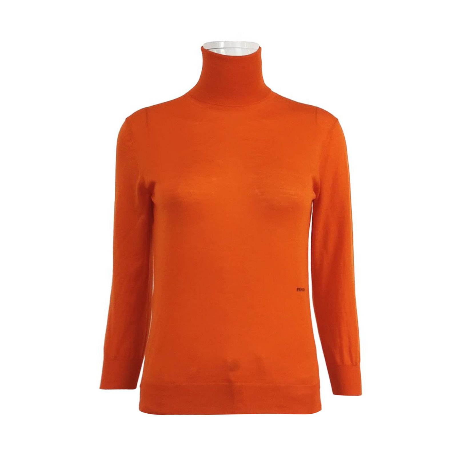 Prada Prada Orange Wool Turtleneck Sweater 0089 Size M / US 6-8 / IT 42-44 - 1 Thumbnail