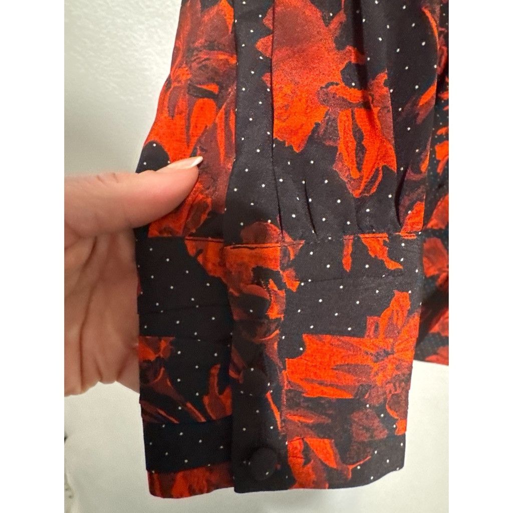 The Kooples NWT The Kooples Silk Red Floral Mini Dress - Size S Size S / US 4 / IT 40 - 5 Thumbnail