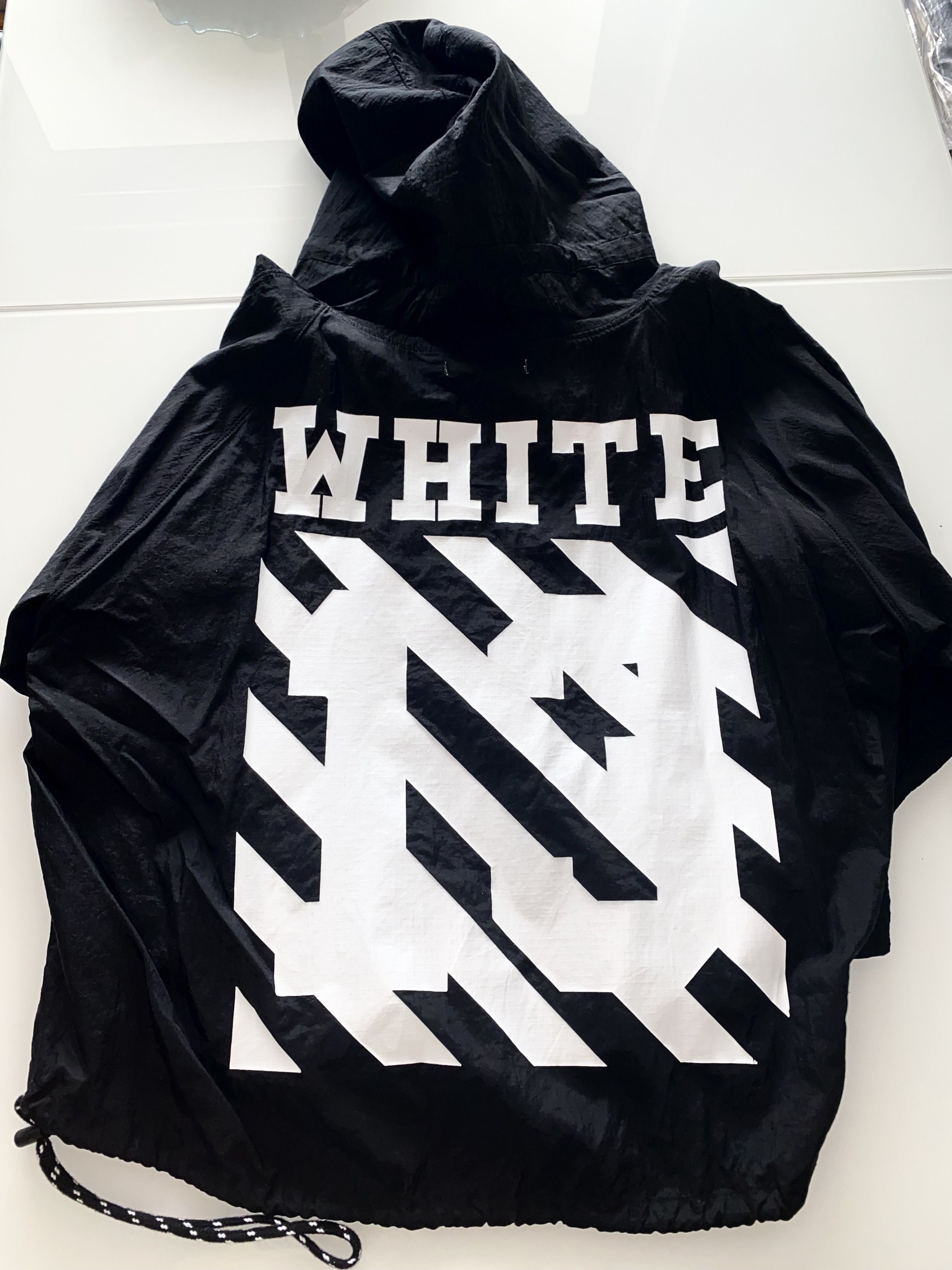 Off-White Off White Nylon Pocket Detail Green Anorak Jacket