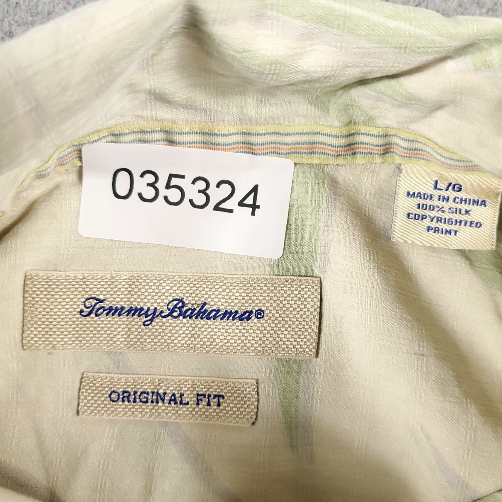 Tommy Bahama Tommy Bahama Beige Floral Button-Up Shirt Men's Large Short Sleeve Hawaiian Beach Modern Size US L / EU 52-54 / 3 - 8 Thumbnail