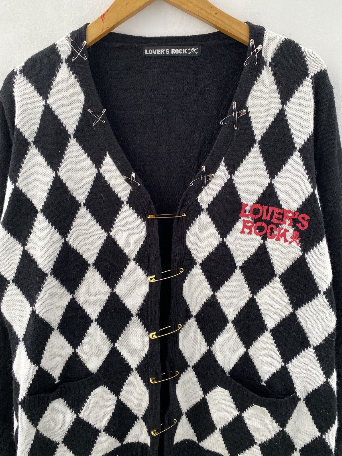 Jean Paul Gaultier Lover’s Rock Safety Pins Punk Skull Cardigan Size US XL / EU 56 / 4 - 2 Thumbnail