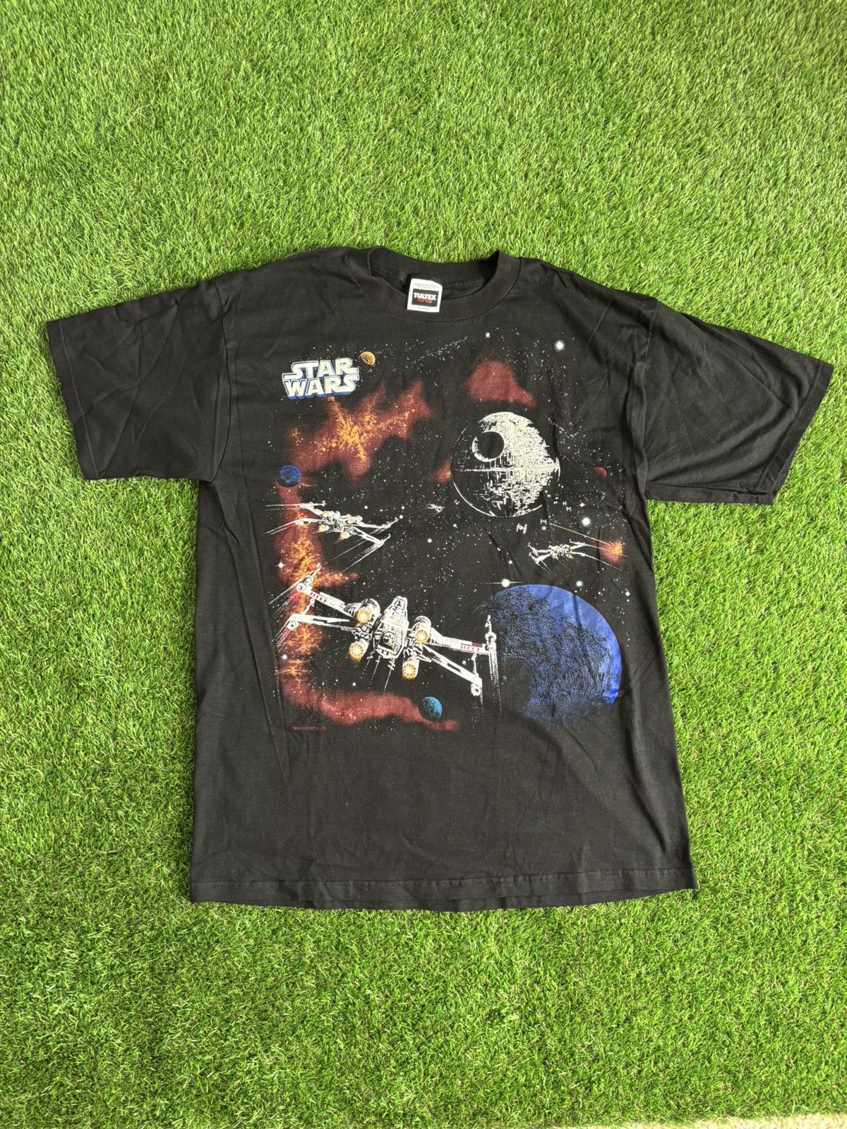 Vintage Vintage 90s Starwars Tultex X-Wing Death Art Tee Adult XL Size US XL / EU 56 / 4 - 1 Thumbnail