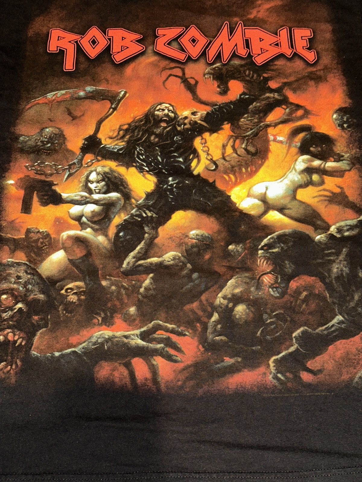 Delta Y2K 2010s ROB ZOMBIE Warrior Battle Scene Frazetta Style Size US XL / EU 56 / 4 - 2 Thumbnail