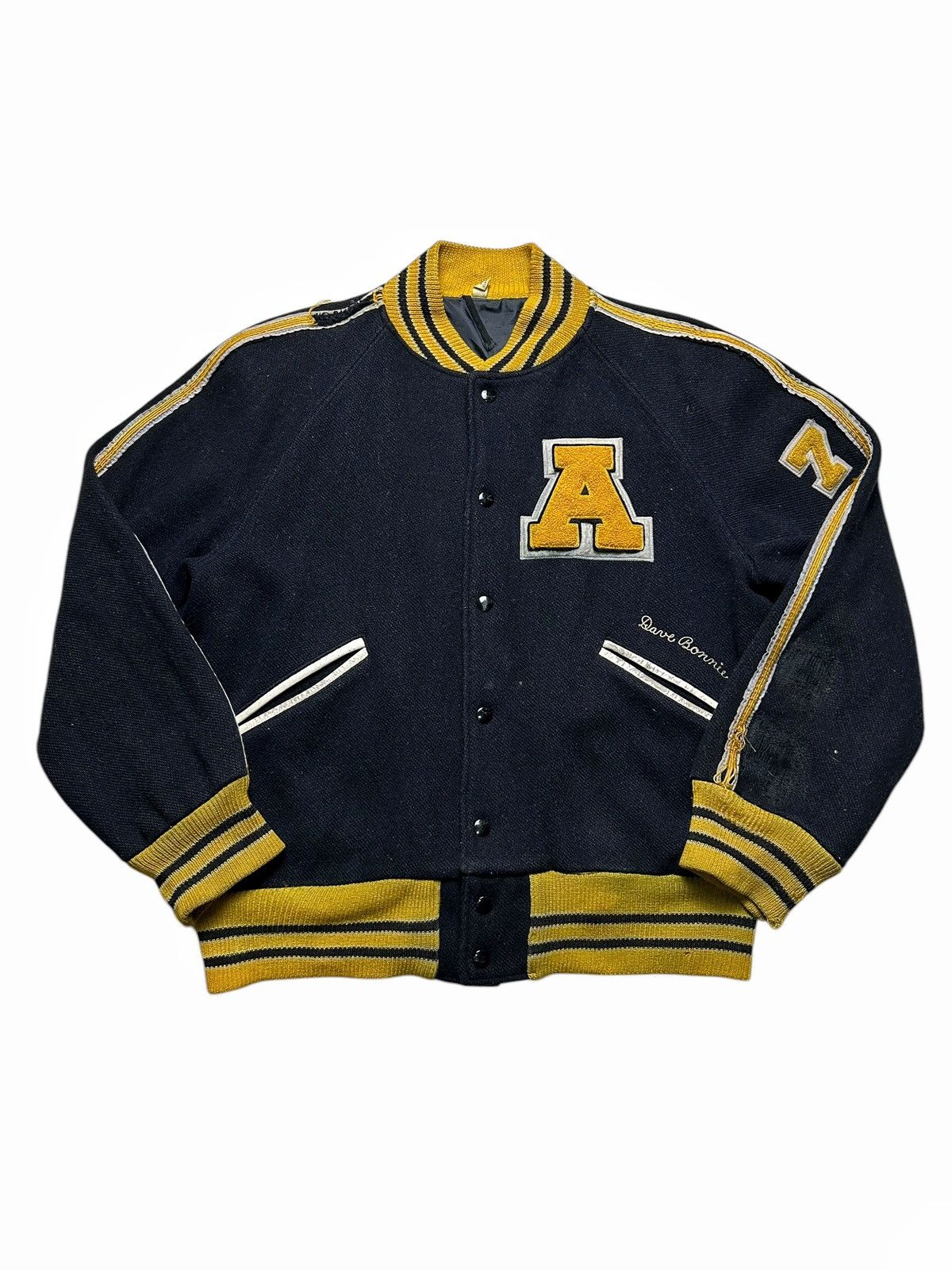 Vintage Vintage 60s Sportswear Letterman Wool Varsity Agler Davidson Size US L / EU 52-54 / 3 - 2 Thumbnail